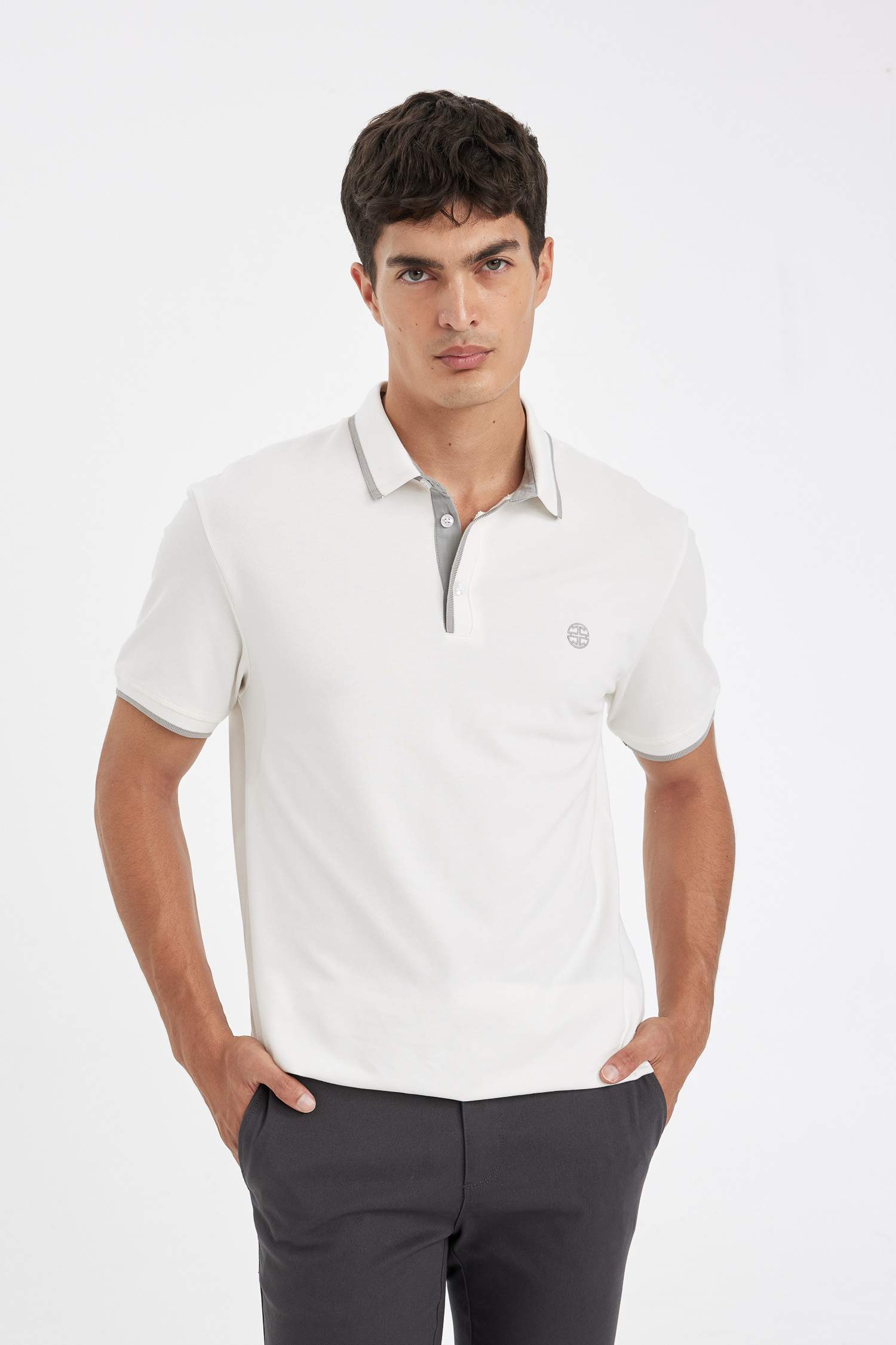 New Regular Fit Polo Yaka Kısa Kollu Pike Tişört