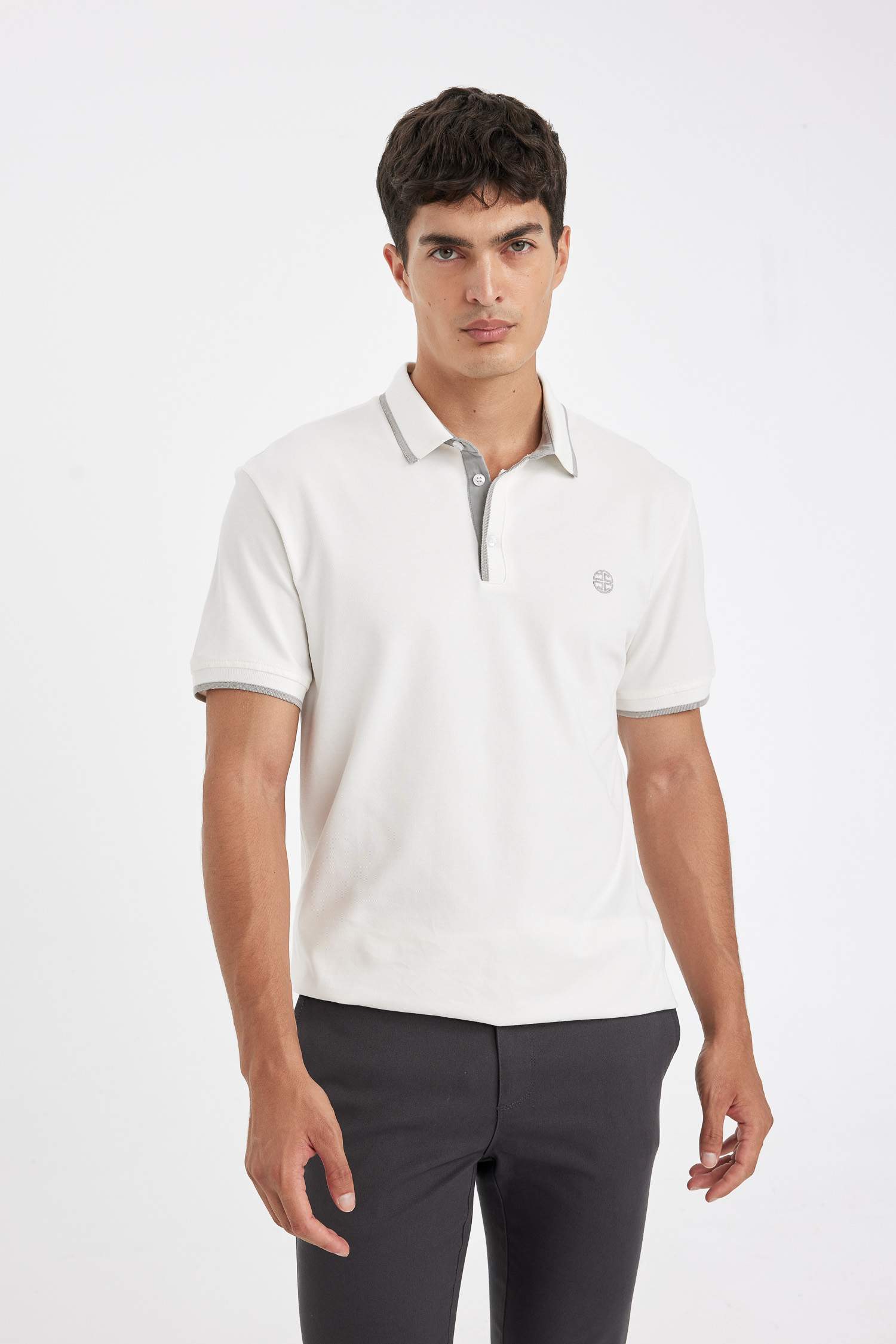 New Regular Fit Polo Yaka Kısa Kollu Pike Tişört