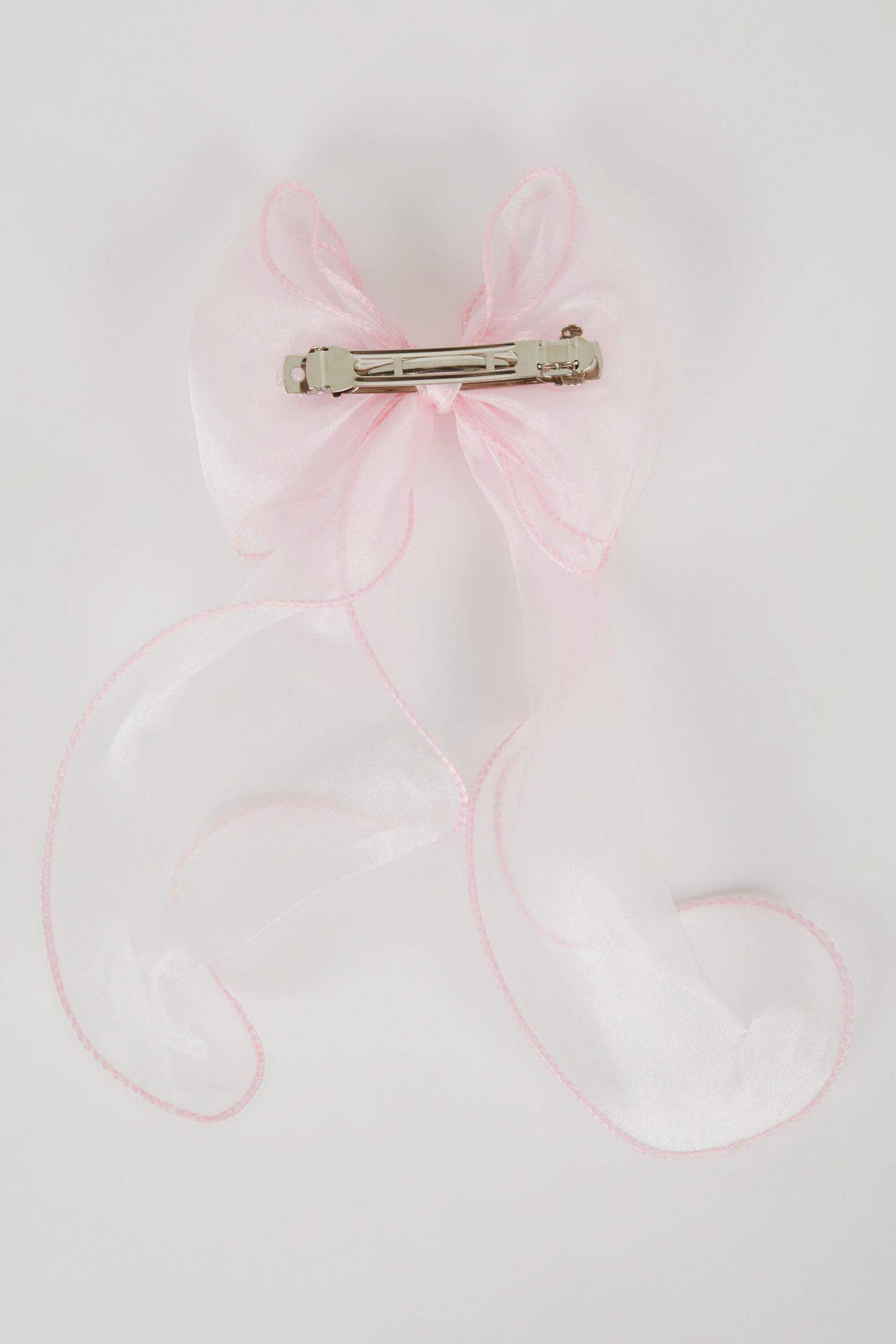 كلبس شعر زهري بشكل فيونكة