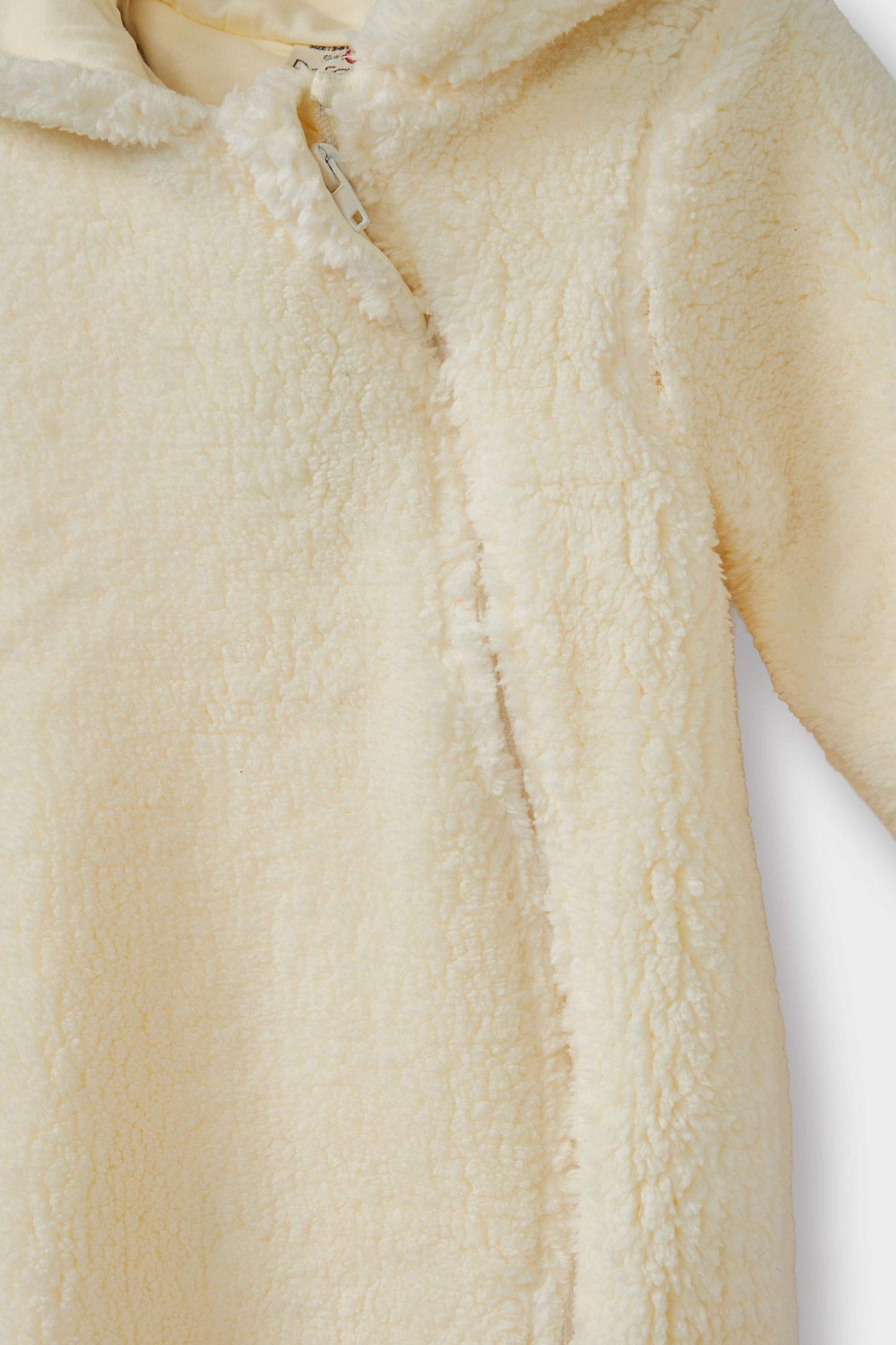 Kız Bebek Yenidoğan Kapüşonlu Fermuarlı Pelüş Tulum