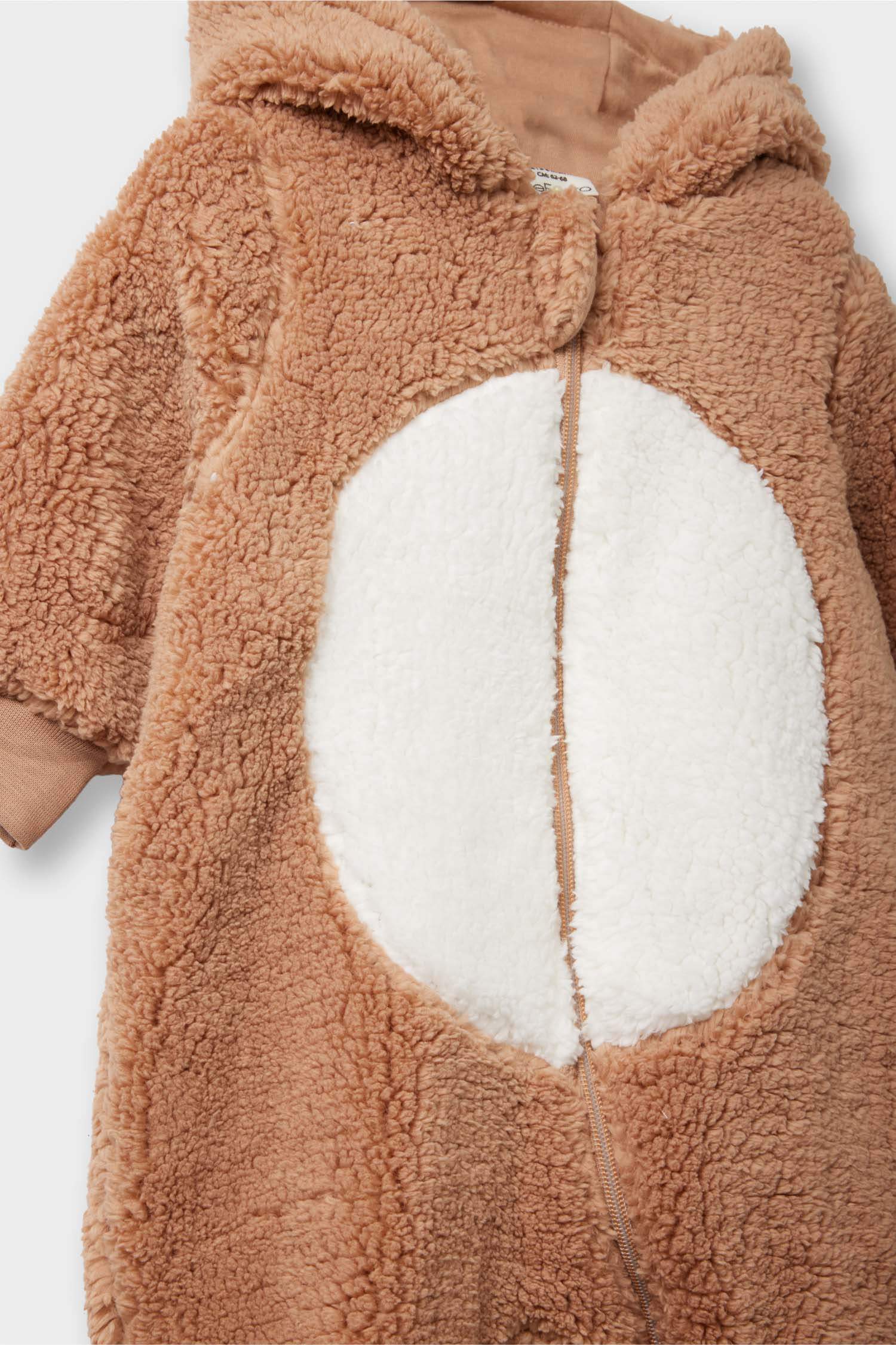 Combinaison à capuche en peluche pour nouveau-né garçon