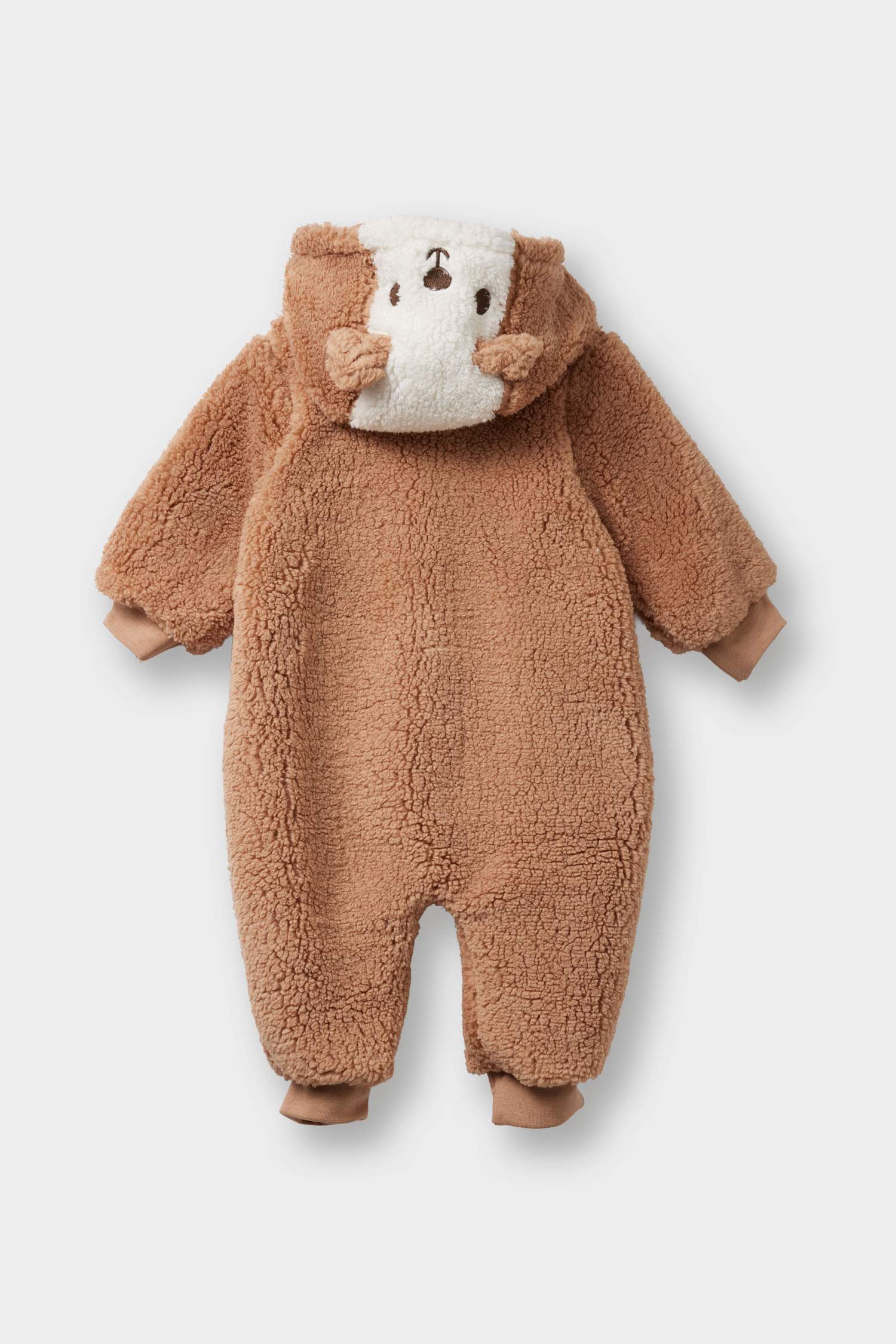 Combinaison à capuche en peluche pour nouveau-né garçon