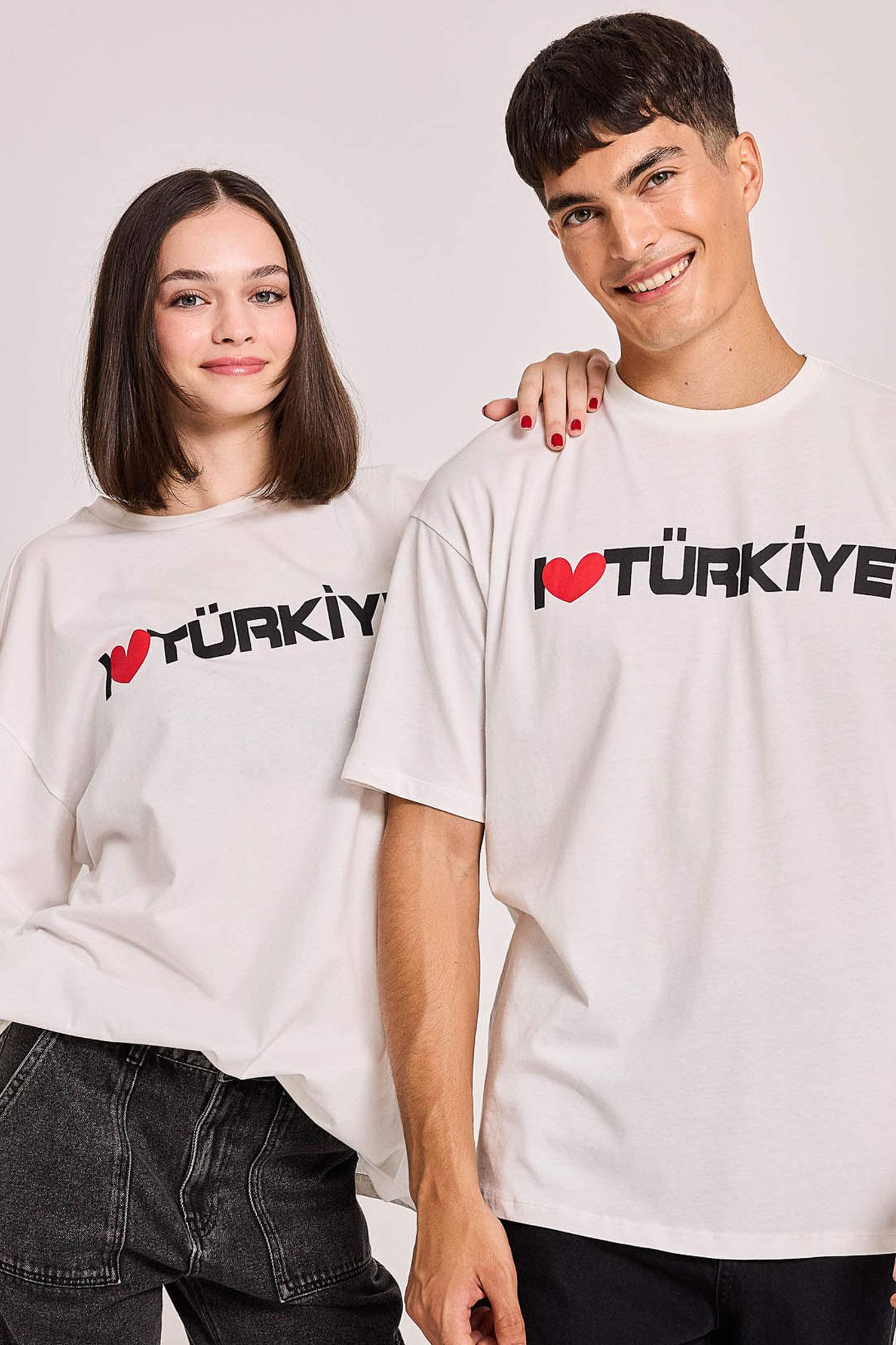 Oversize Fit Printed Short Sleeve T-Shirt