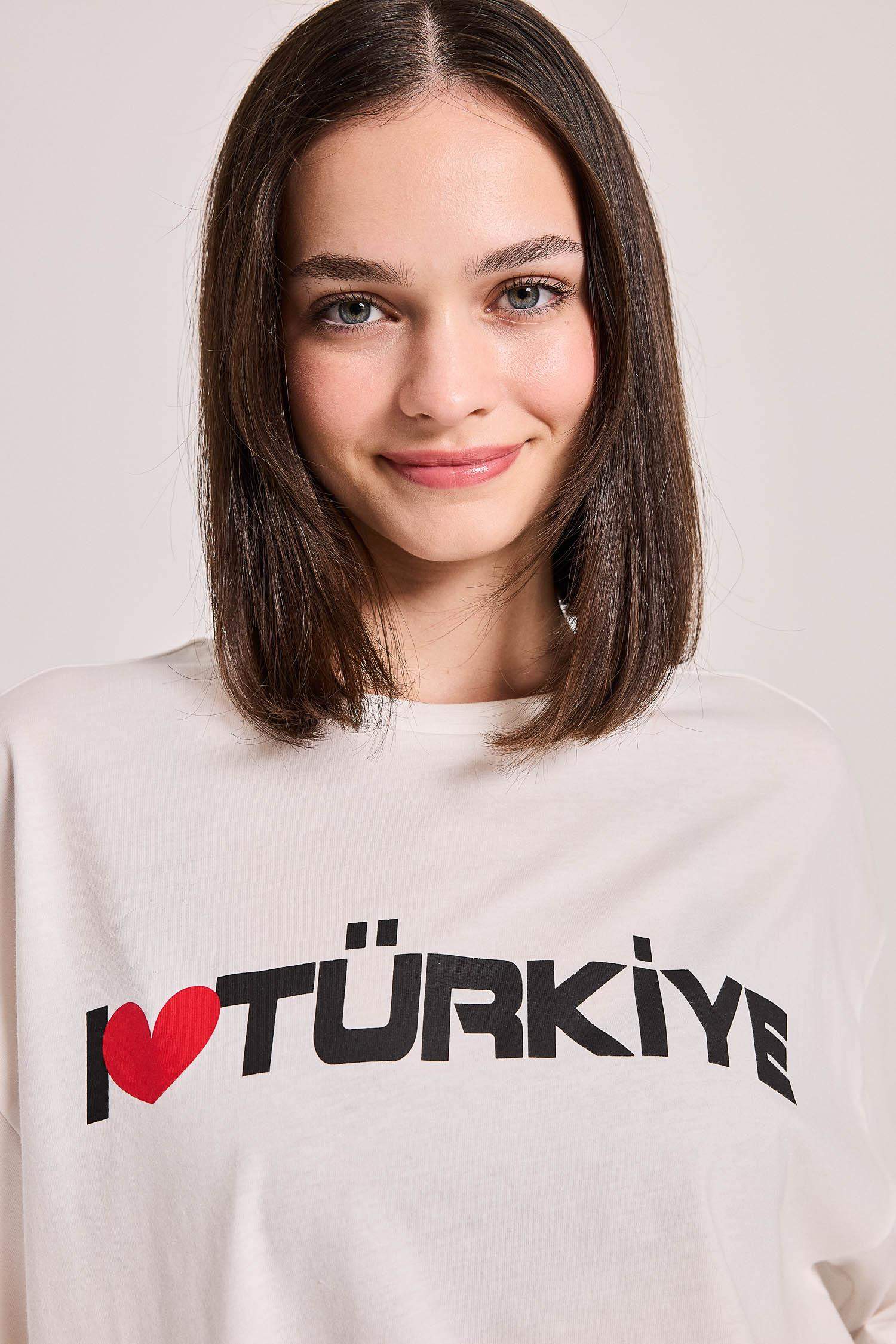 T-Shirt Oversize imprimé à Manches Courtes