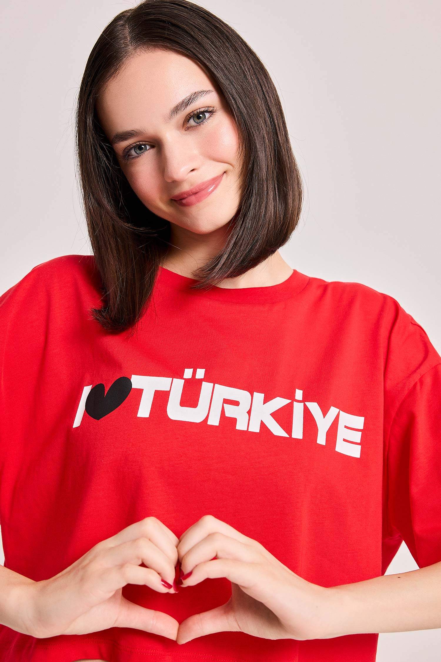 Oversize Fit Printed Short Sleeve T-Shirt