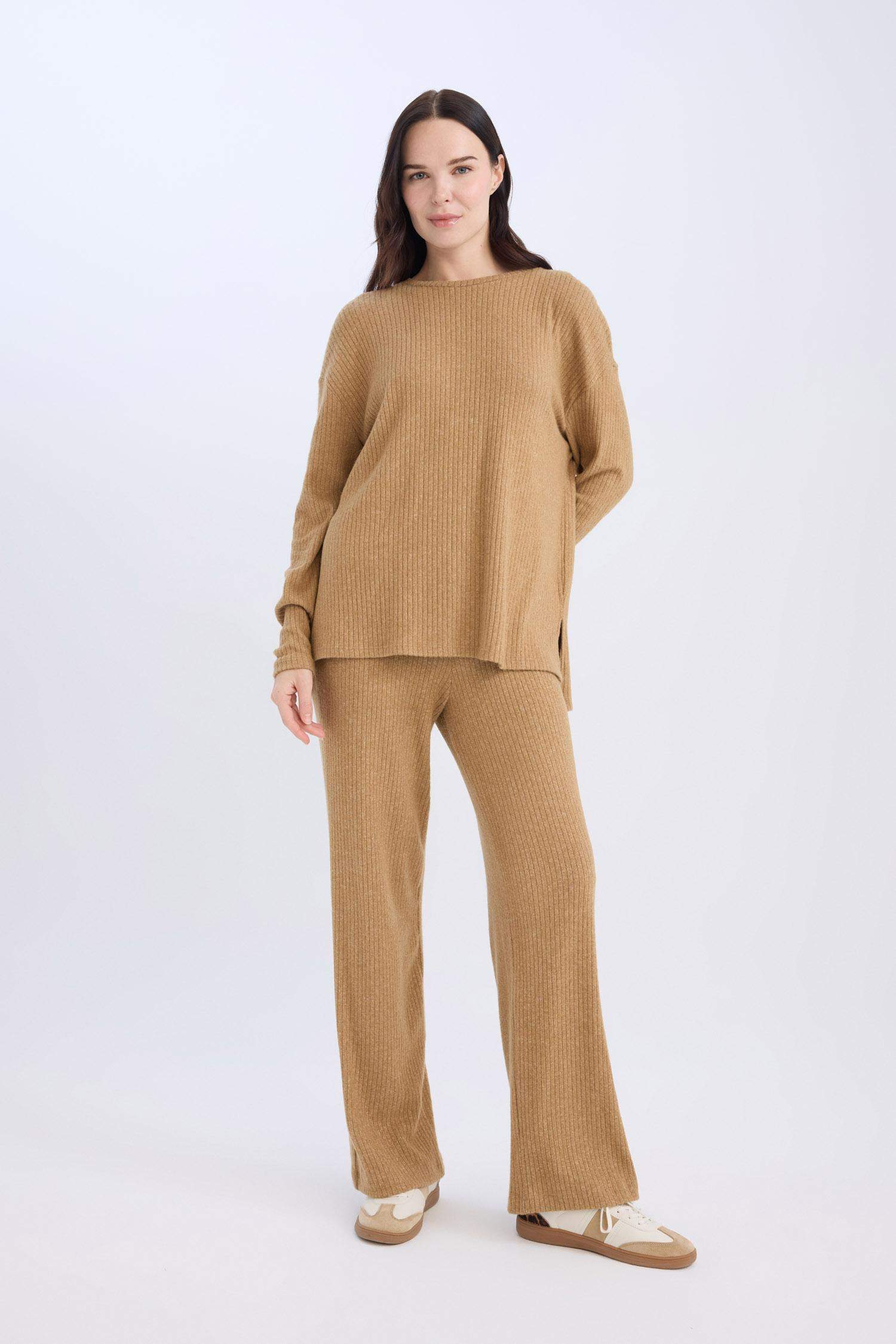 Pantolon Traditional Flare Fit Düz Paça Fitilli Kaşkorse