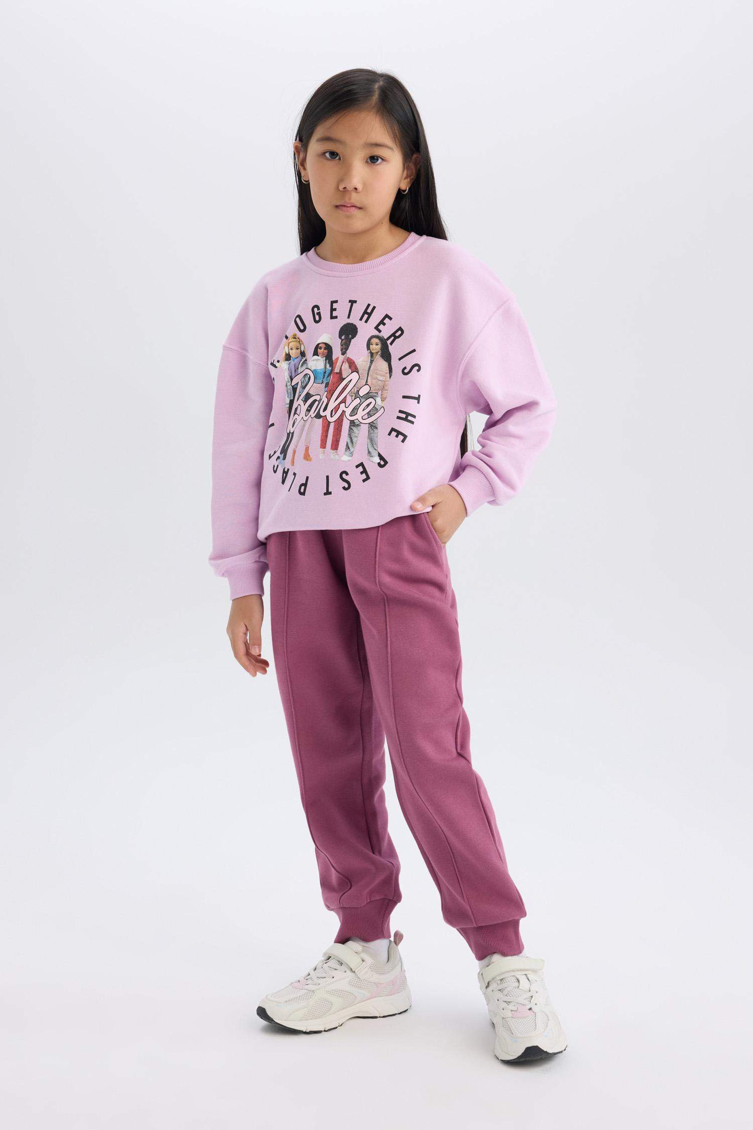 Kız Çocuk Beli Paçası Lastikli Basic Düz Jogger Eşofman Altı