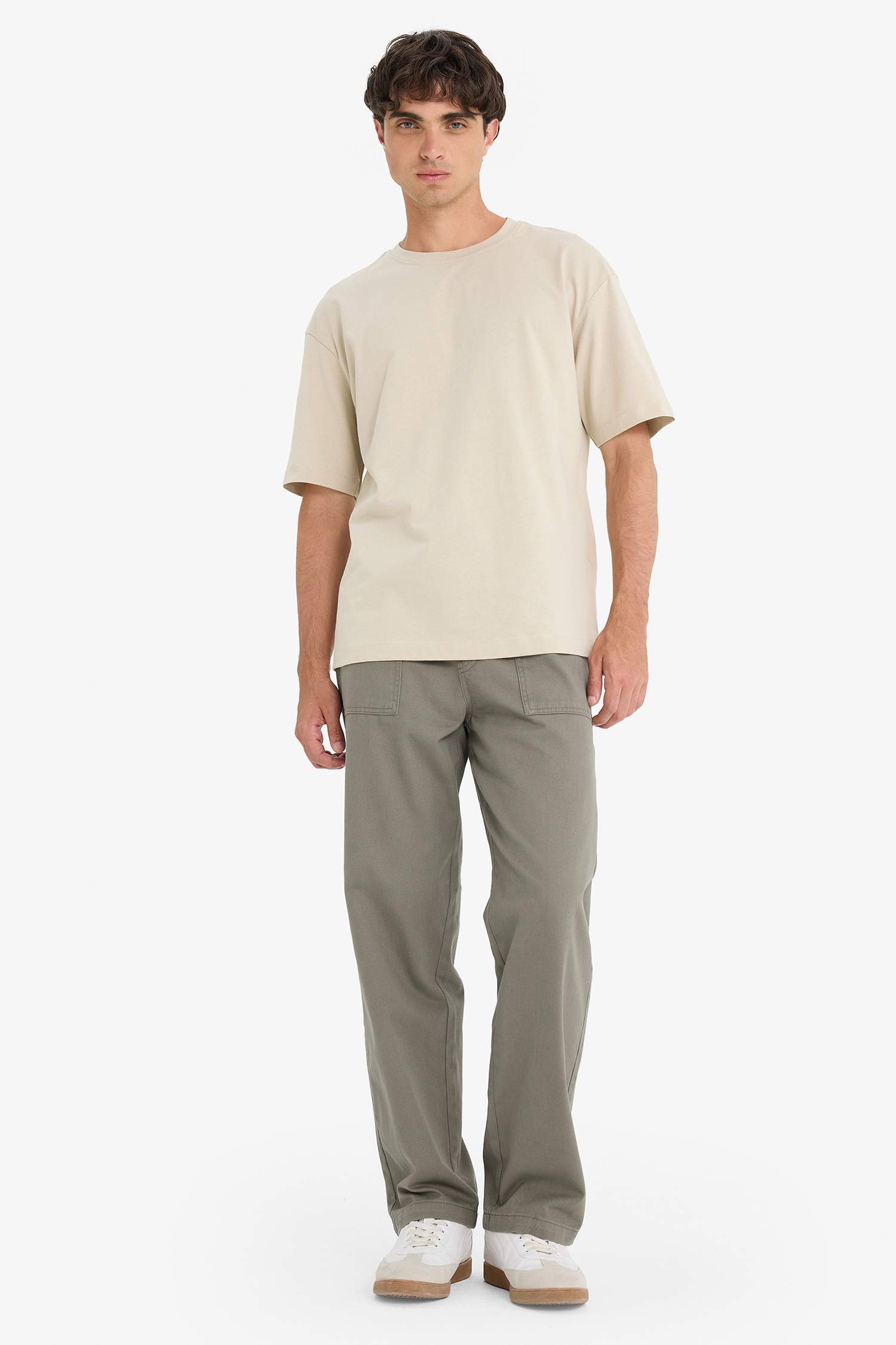 تيشيرت سادة اوفر سايز نص ردن بياخة مستديرة