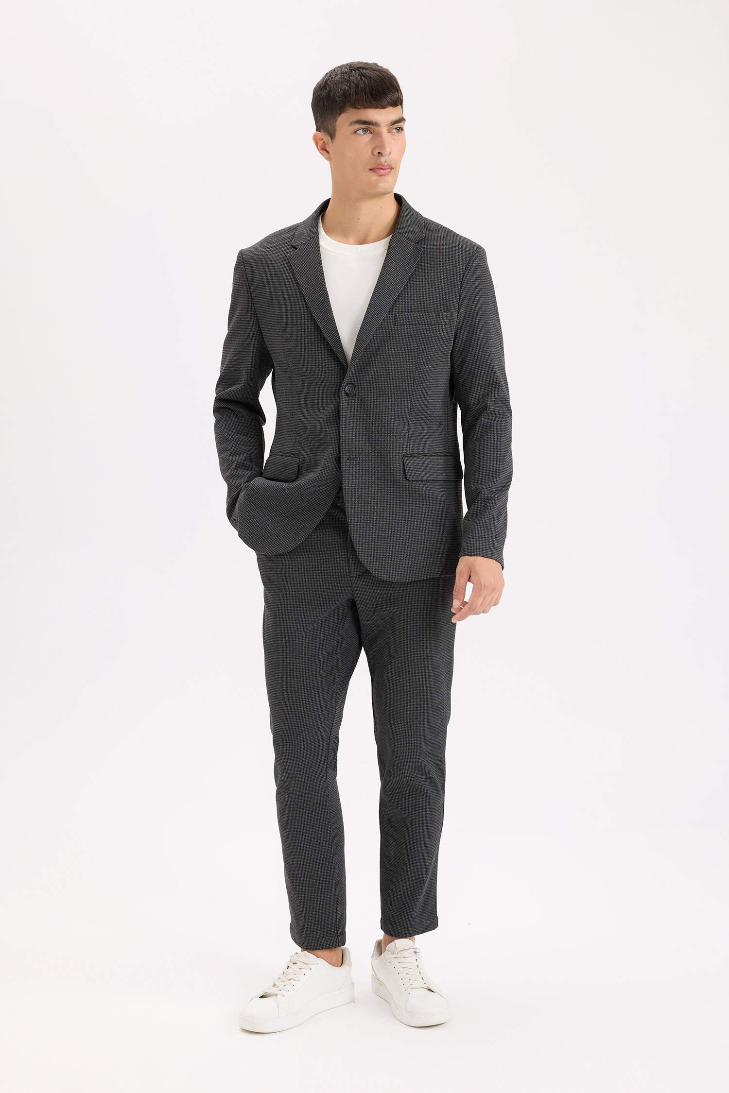 سترة بليزر سليم فيت بياخة جاكيت وأزرار