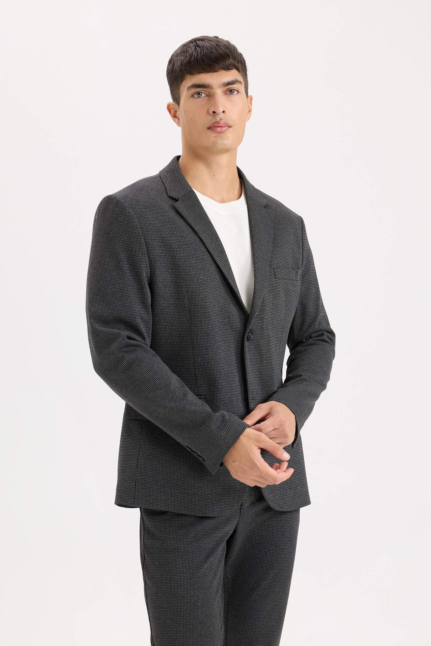 سترة بليزر سليم فيت بياخة جاكيت وأزرار