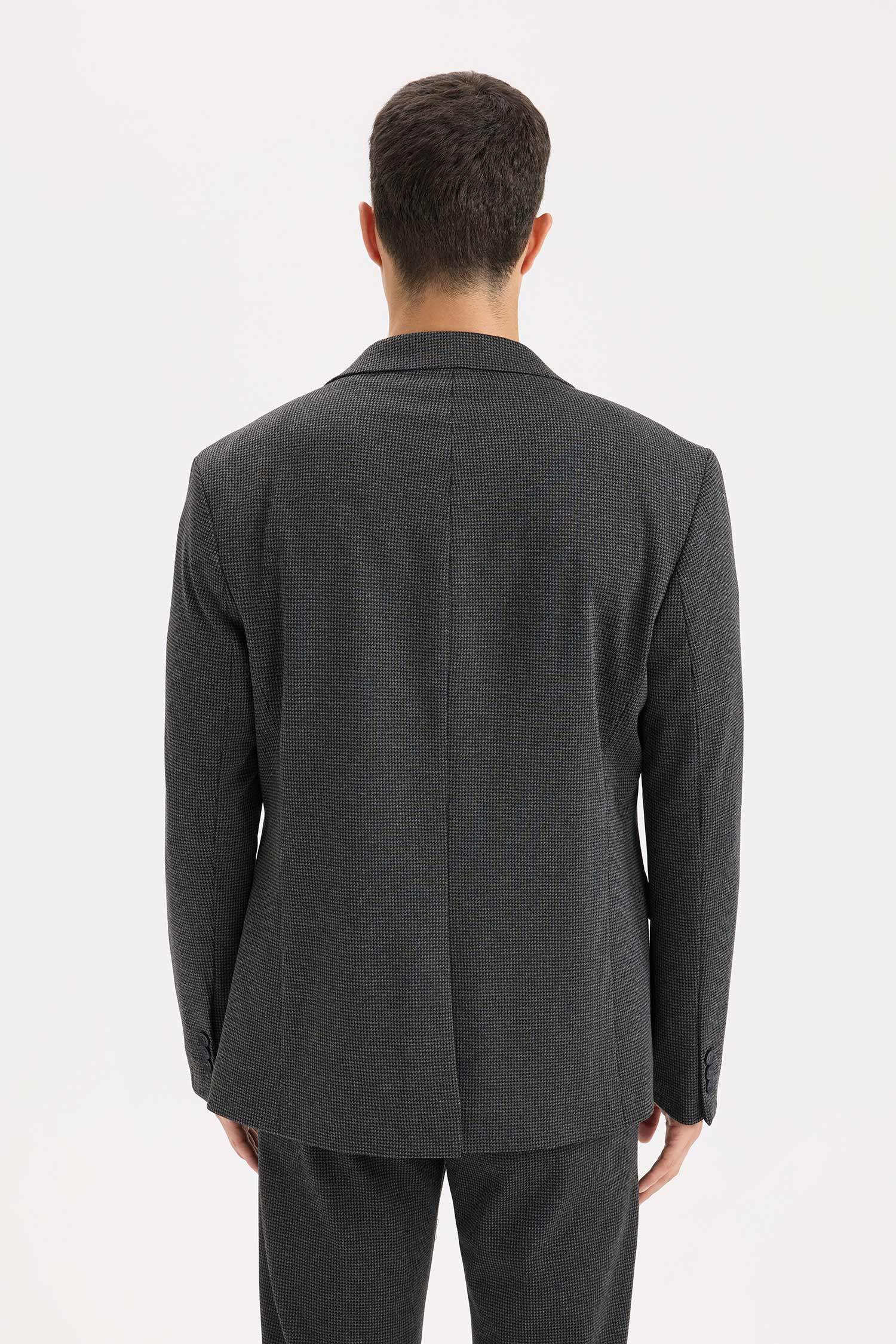 سترة بليزر سليم فيت بياخة جاكيت وأزرار