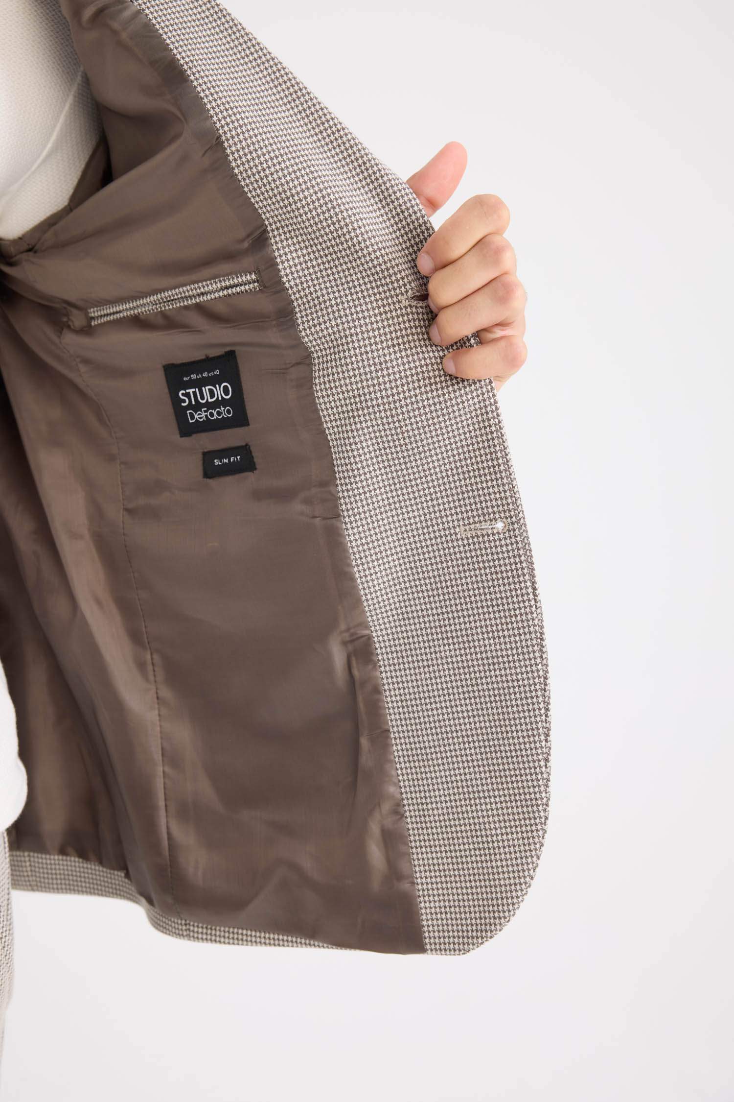 سترة بليزر سليم فيت بياخة جاكيت وأزرار