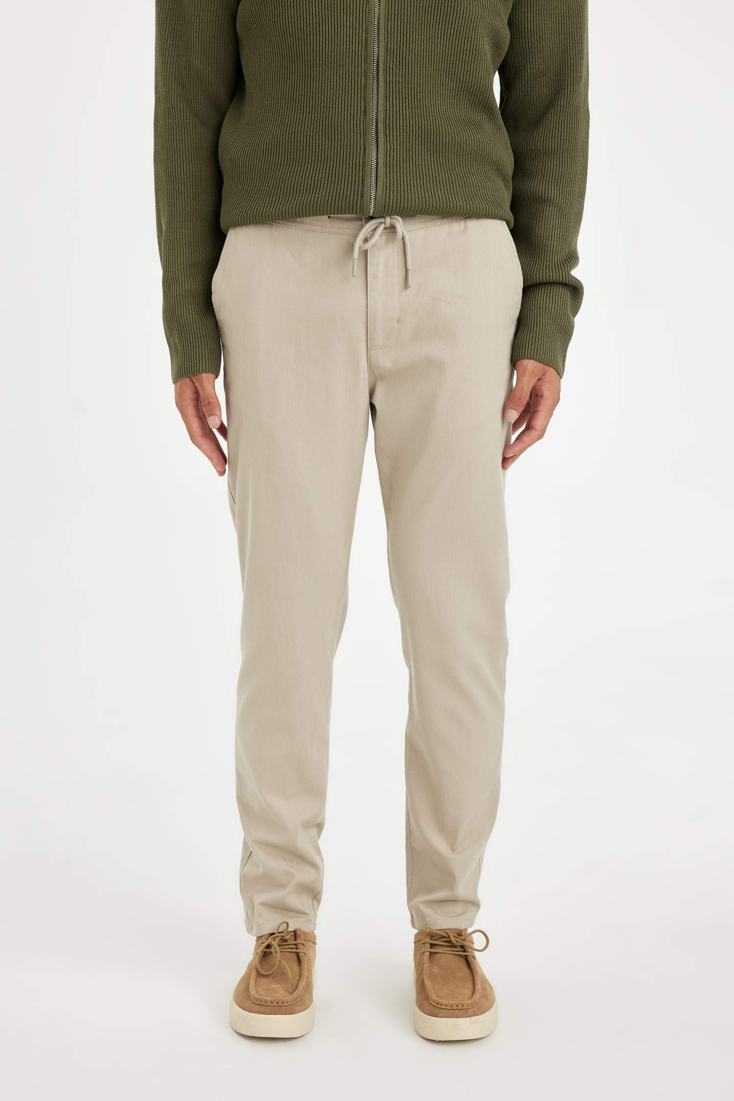 jogger Super Skinny Hem Cotton Trousers