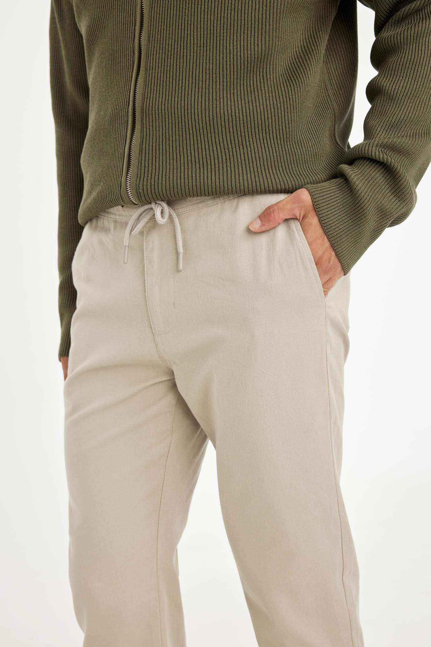 jogger Super Skinny Hem Cotton Trousers