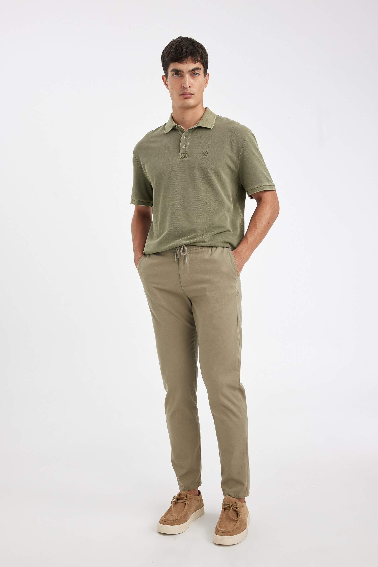 jogger Super Skinny Hem Cotton Trousers