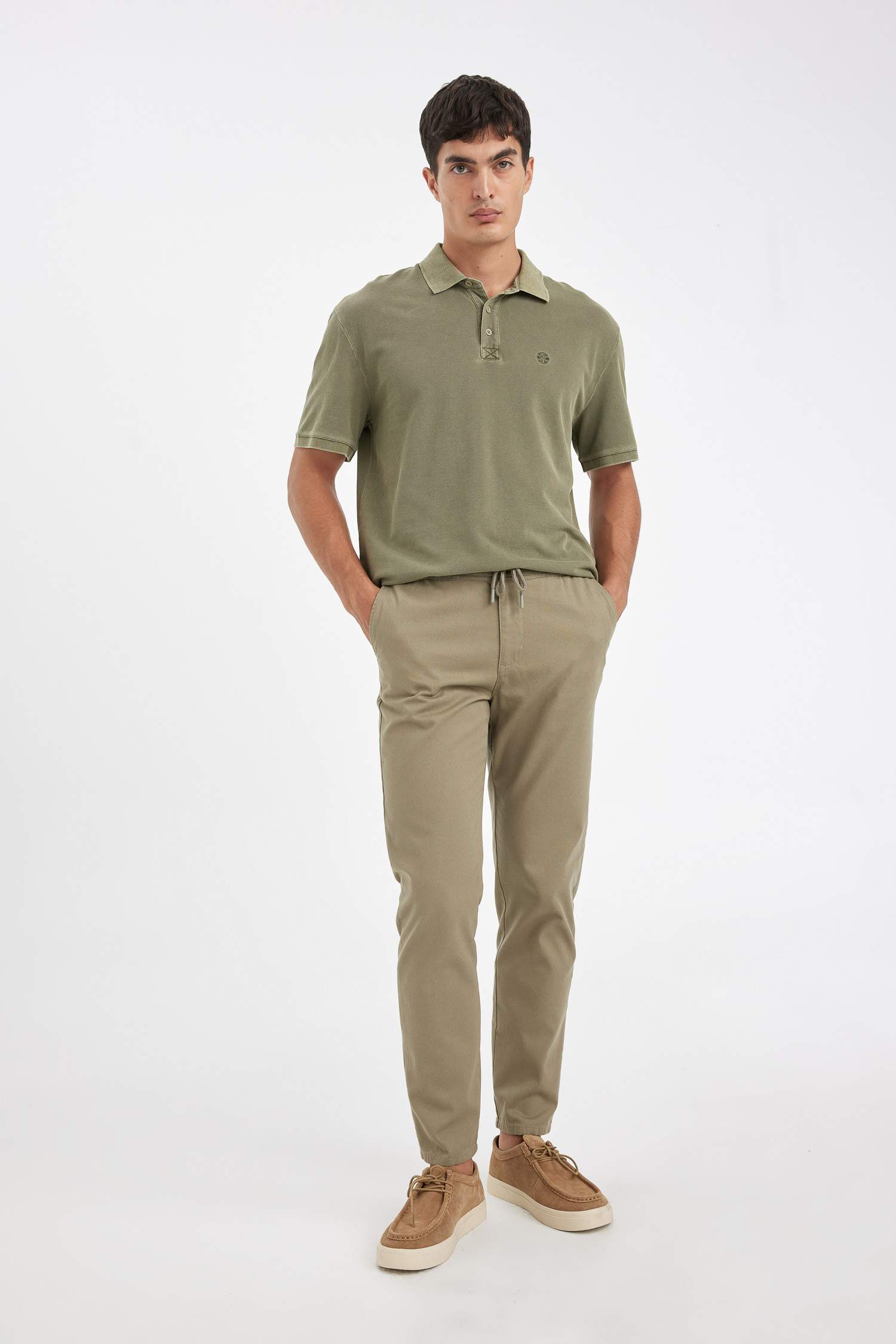 jogger Super Skinny Hem Cotton Trousers