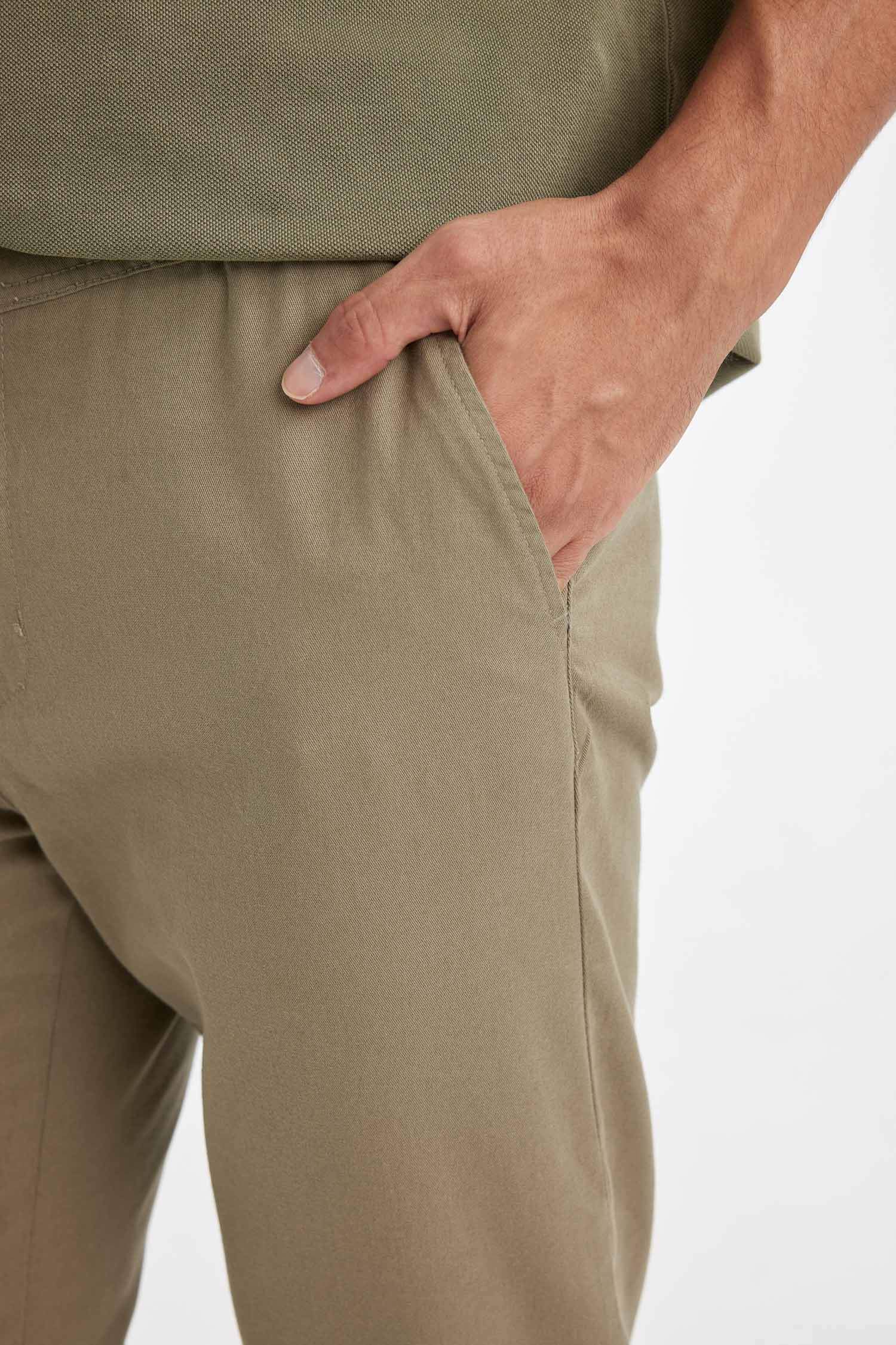 jogger Super Skinny Hem Cotton Trousers