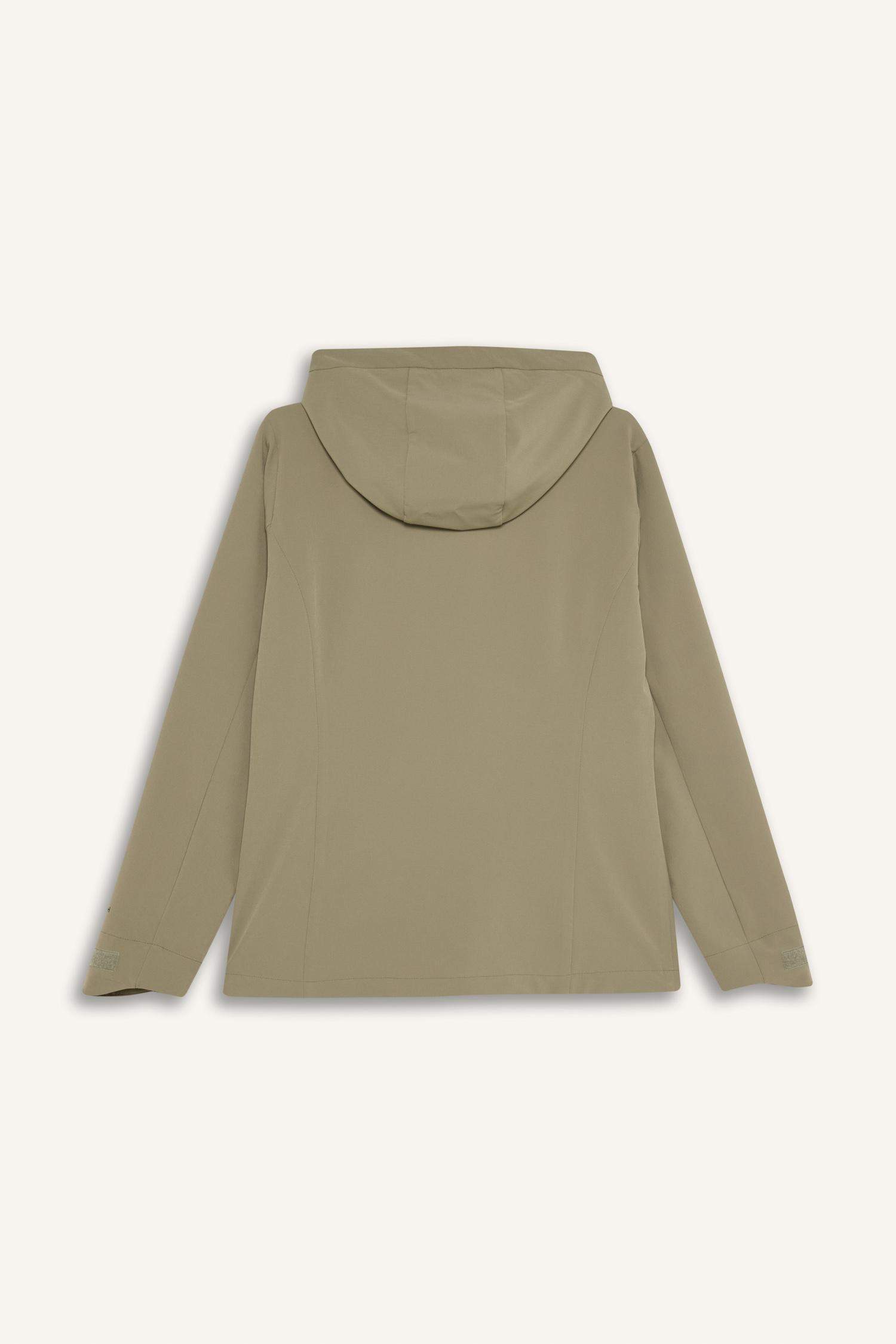 جاكيت خفيف كاكي وتر بروف قصة عادية بكابيشون من DeFactoFit