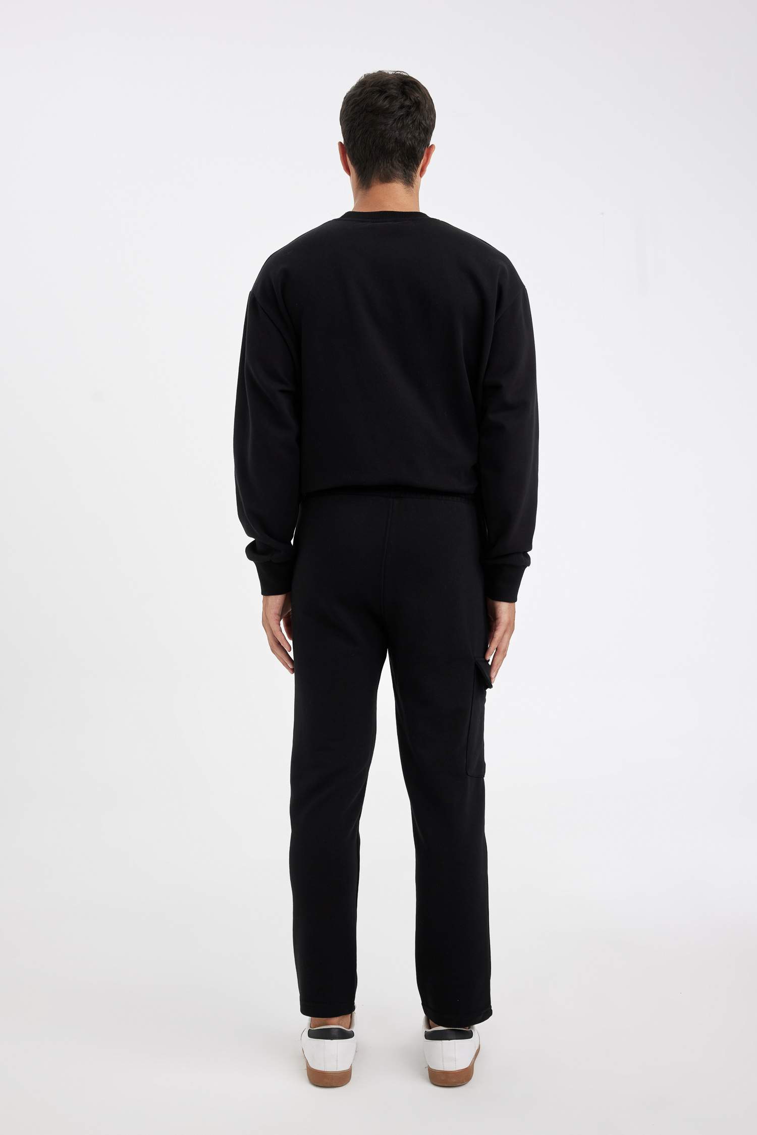 بنطلون سويت بانتس اسود سليم فيت برجل عادية