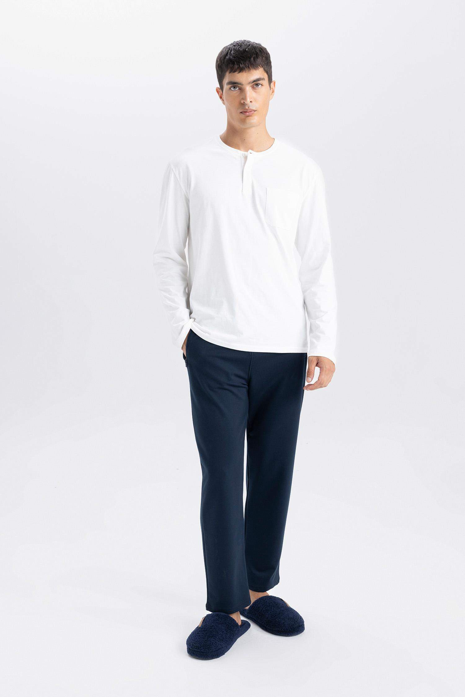 Slim Fit Regular Hem Zipper Thin Sweatshirt Fabric Trousers