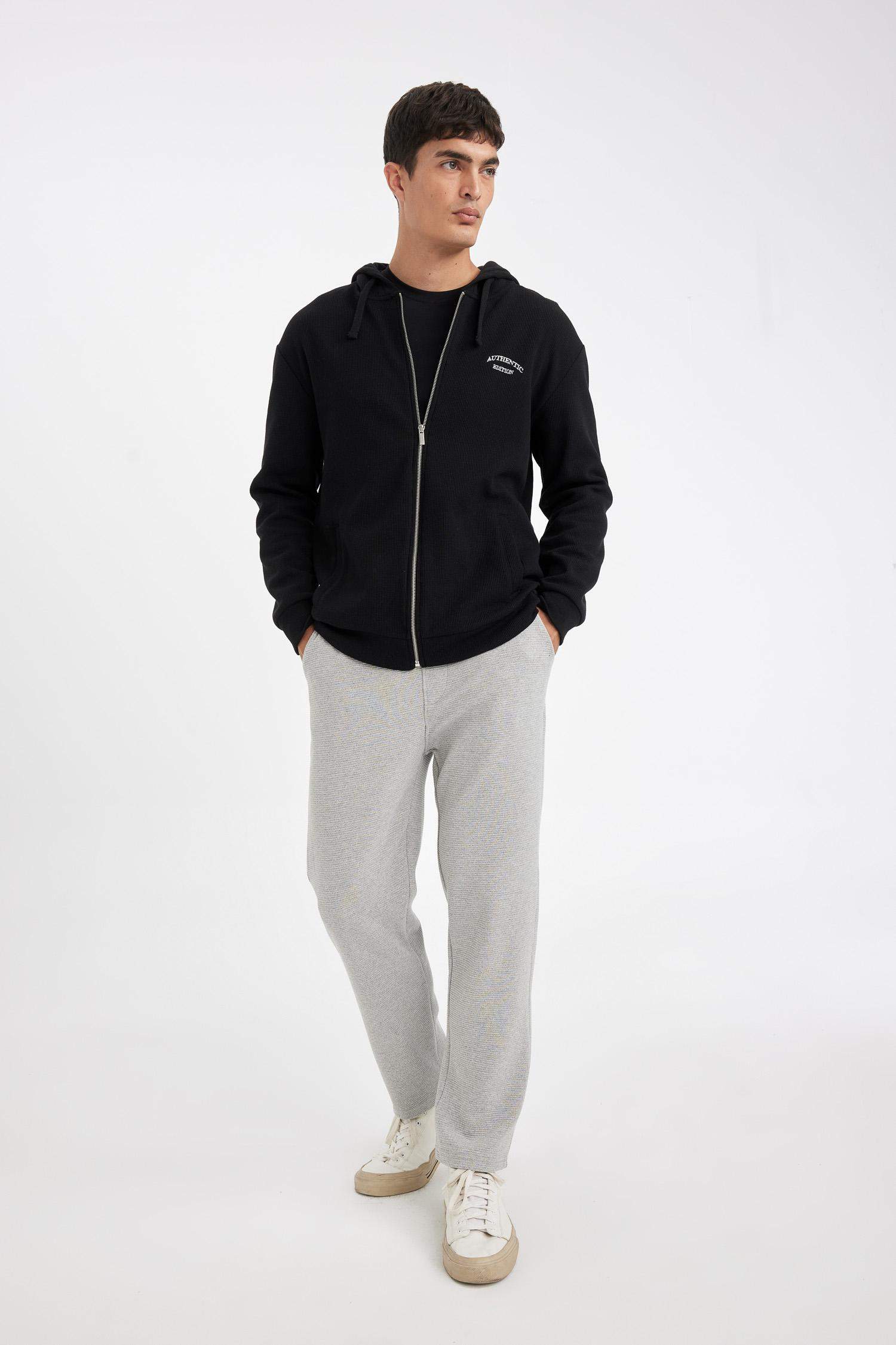 Eşofman Altı Slim Fit Dar Kesim Beli Bağcıklı Cepli Düz Paça