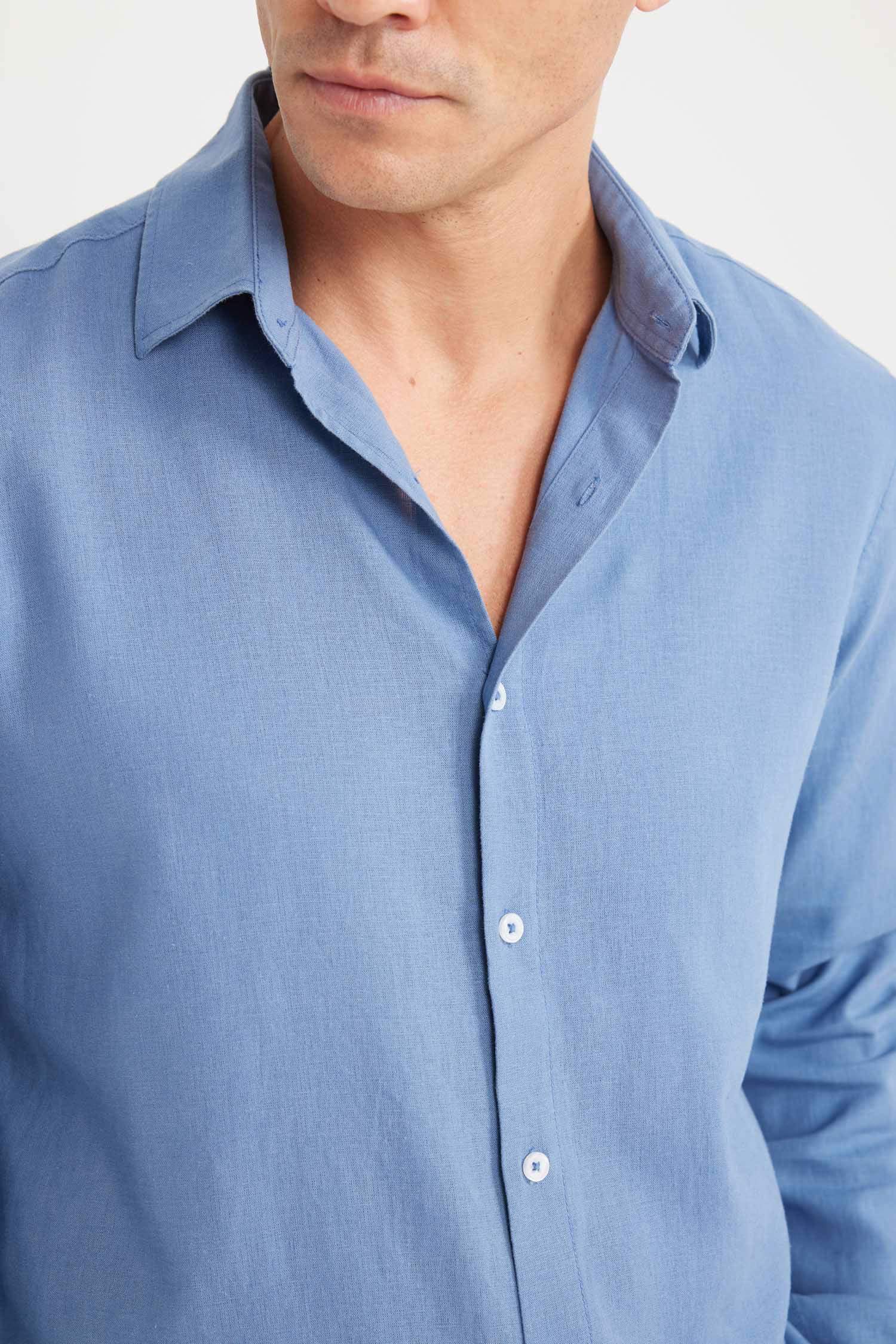 поло жаға зығыр Ұзын жеңді көйлек