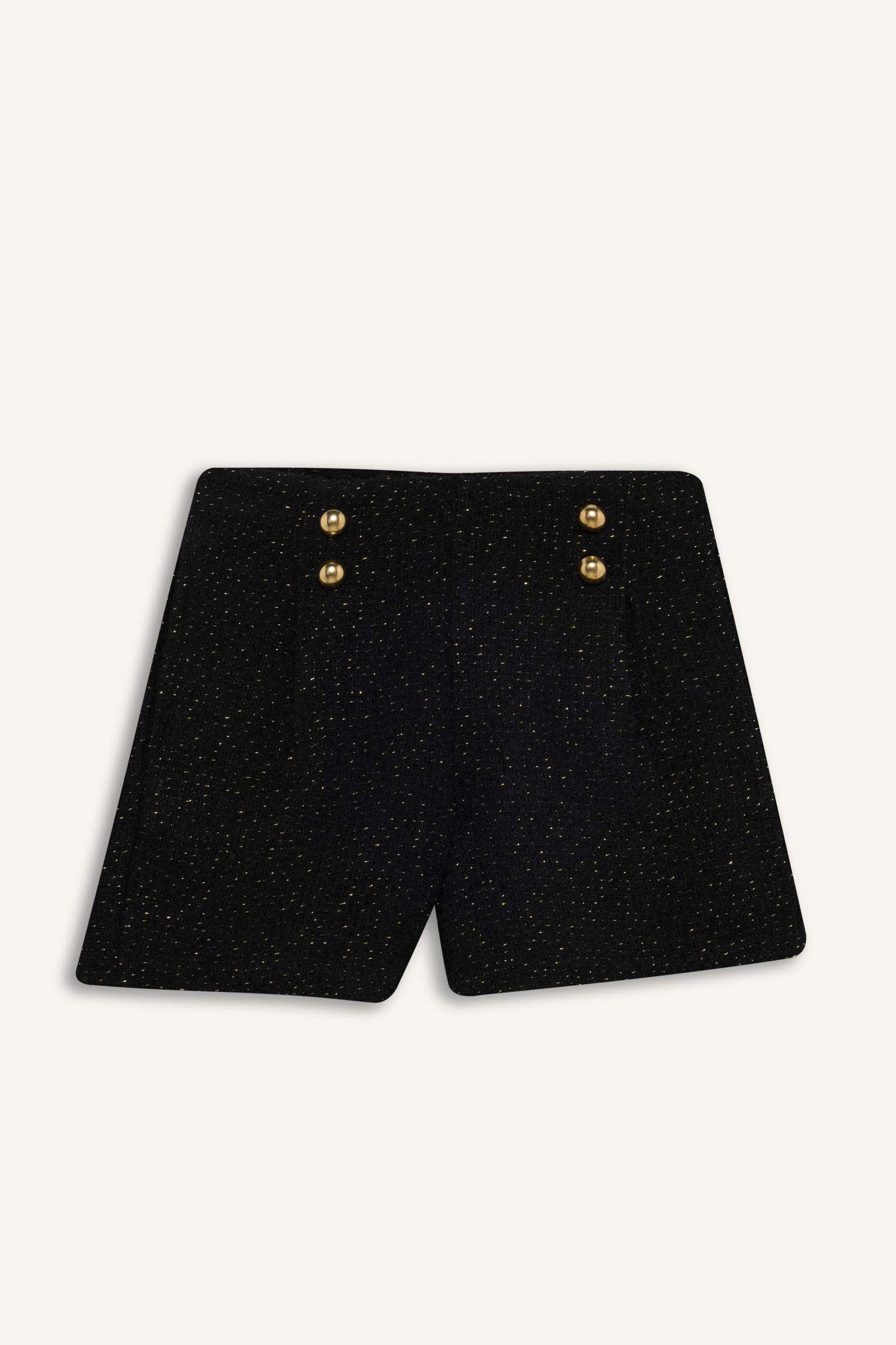 Short en tissu brillant en coton pour fille