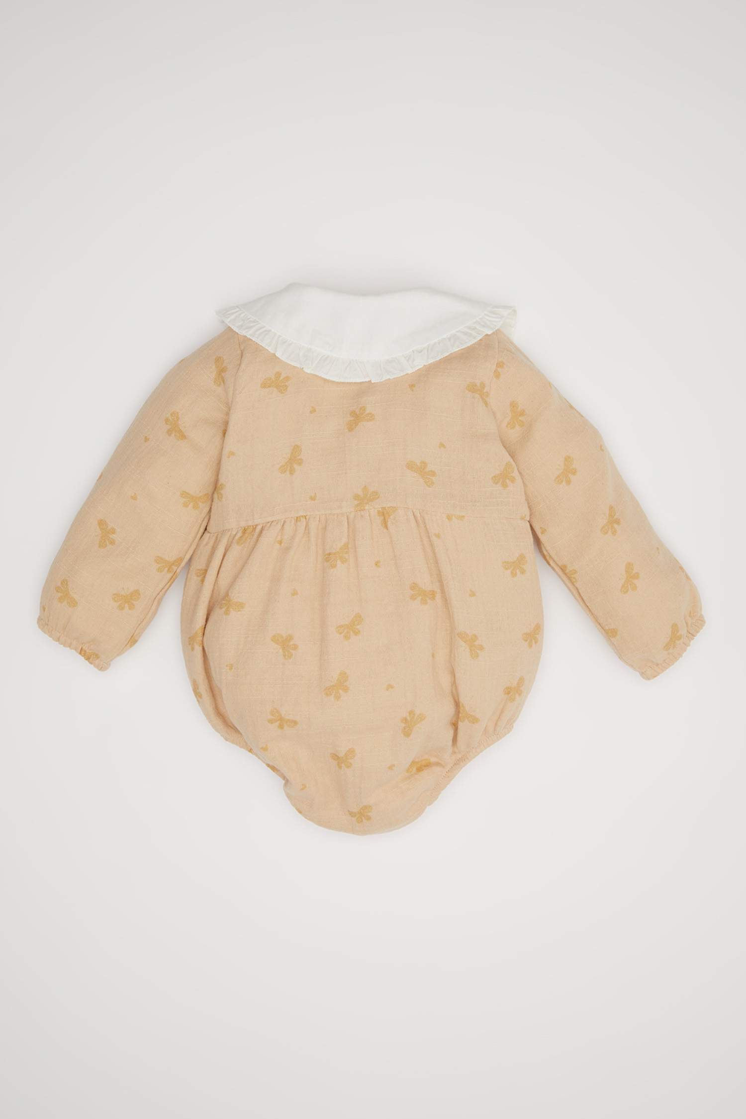 طقم بيبي بناتي شرابات وجمبسوت برسمة الفراشة - قطعتين