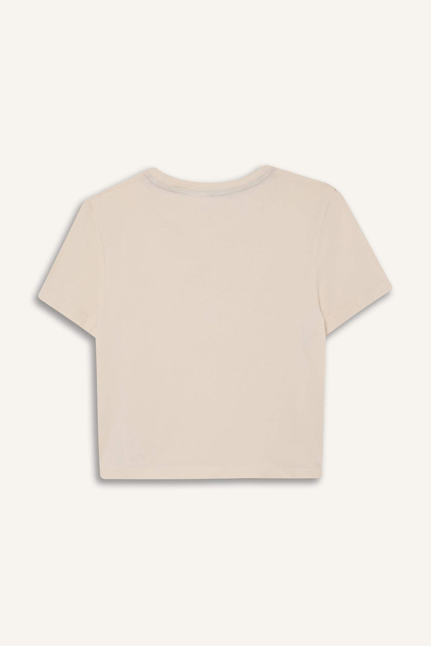 DeFactoFit NBA Los Angeles Lakers Slim Crop Fit Bisiklet Yaka Kısa Kollu Tişört