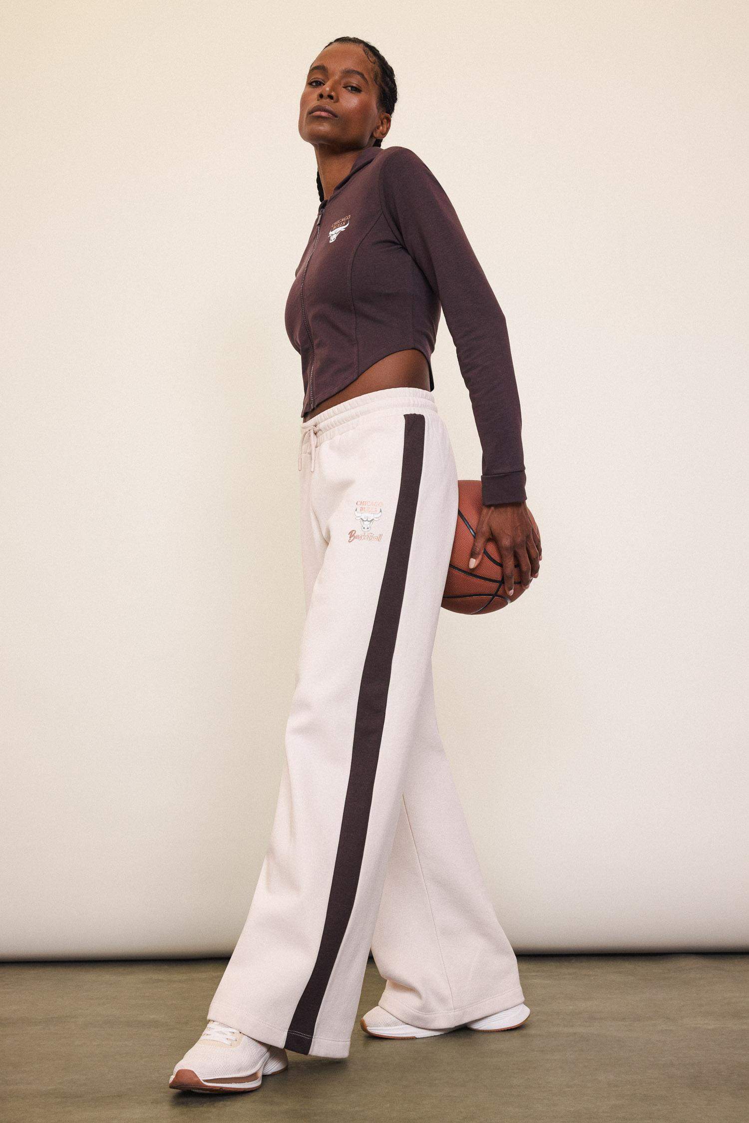 NBA Chicago Bulls Wide Leg Geniş Paça Standart Boy Eşofman Altı