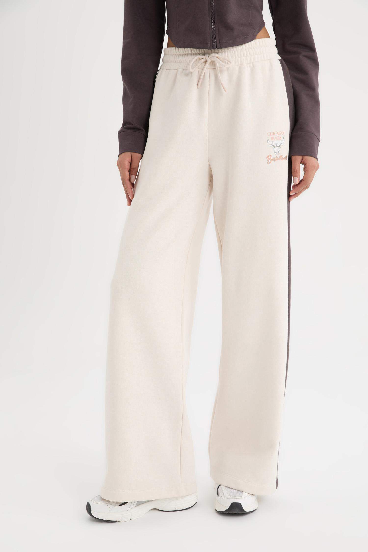 NBA Chicago Bulls Wide Leg Geniş Paça Standart Boy Eşofman Altı