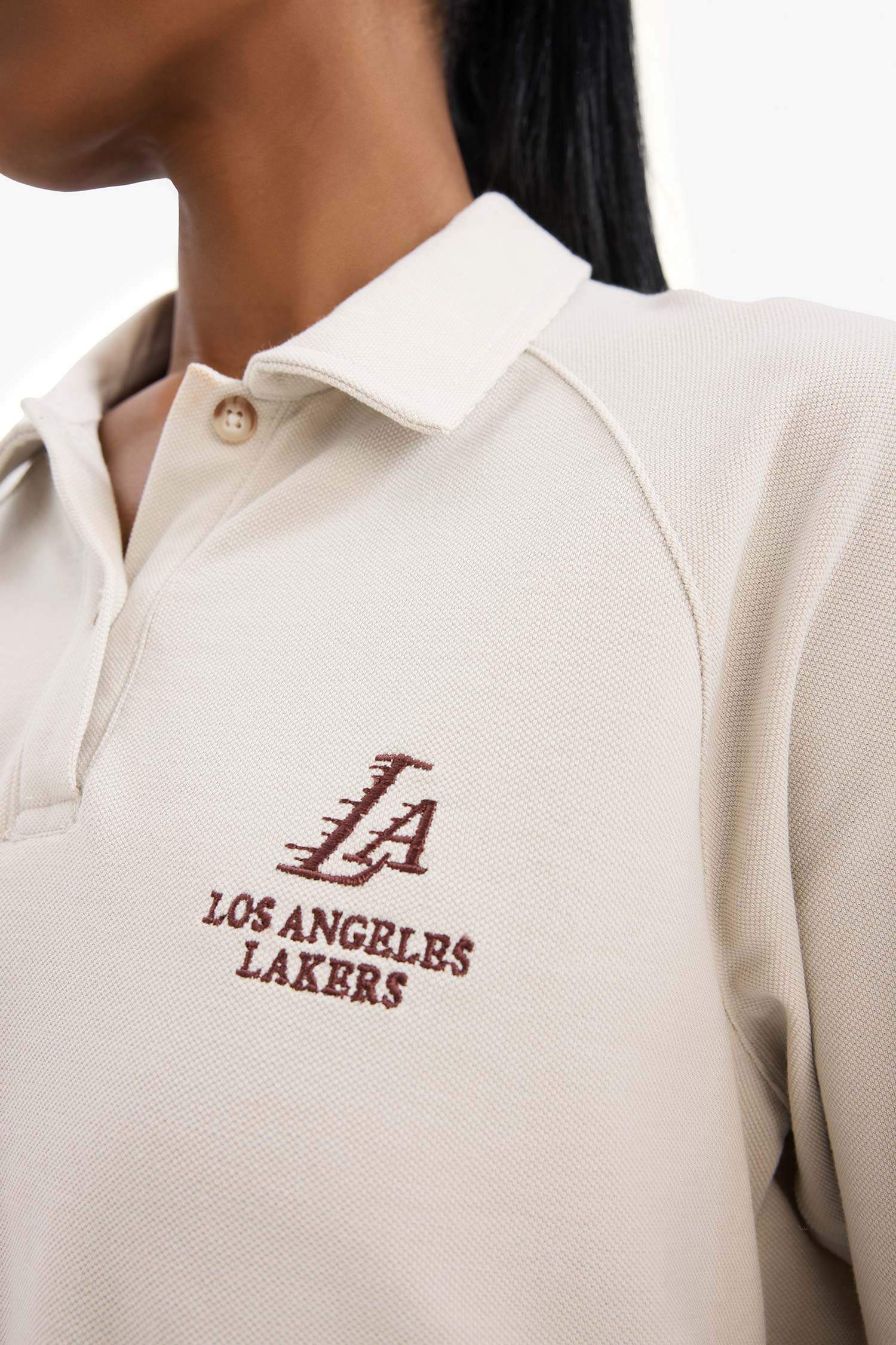 NBA Los Angeles Lakers Polo Yaka Pike Sweatshirt