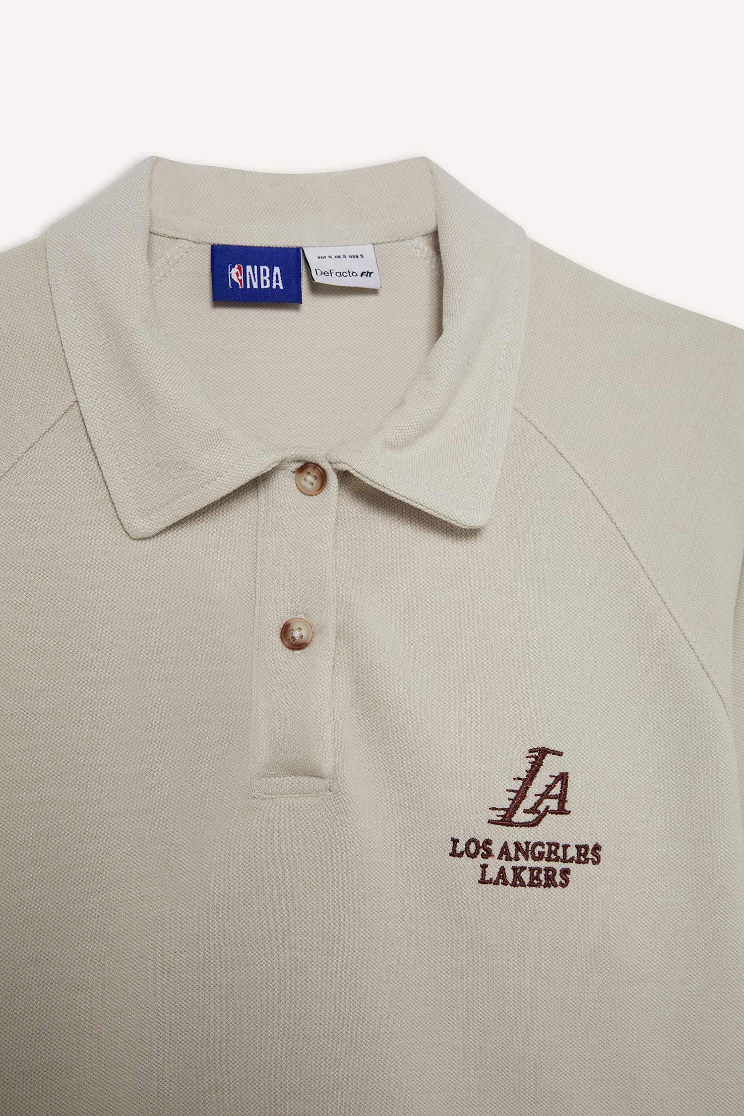 NBA Los Angeles Lakers Polo Yaka Pike Sweatshirt