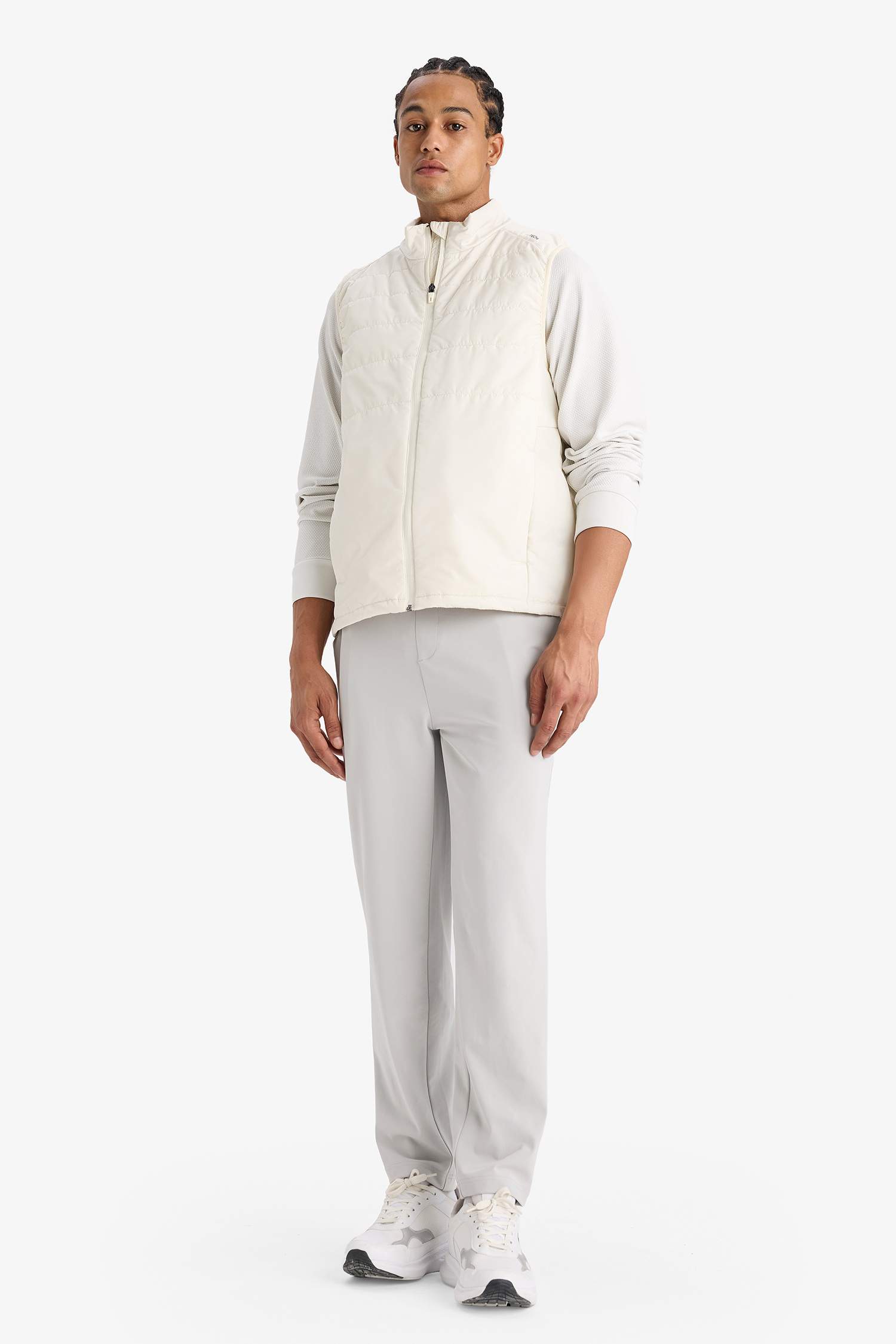 Su İtici Rüzgar Geçirmez Regular Fit Fermuarlı Cepli Yelek