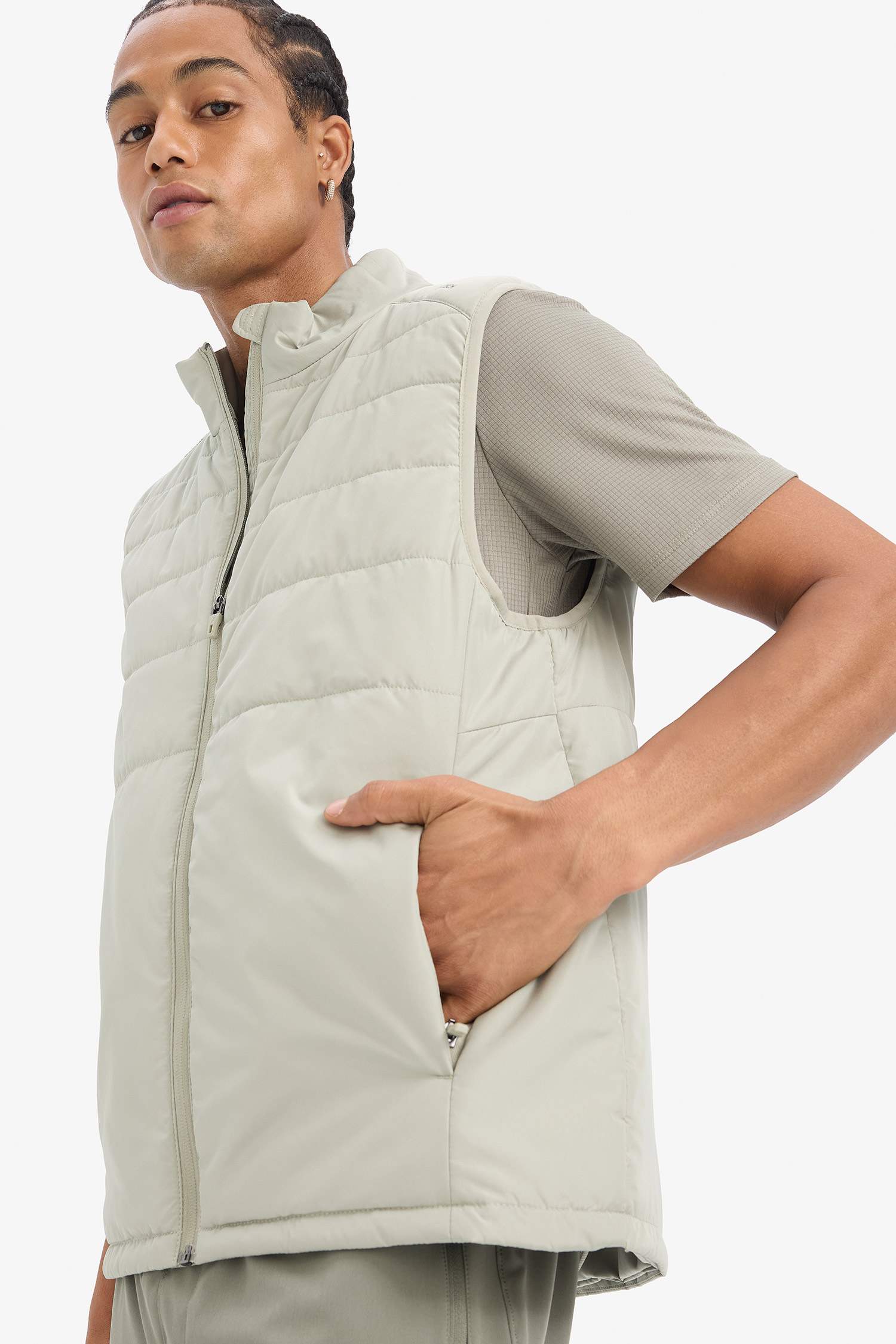 Su İtici Rüzgar Geçirmez Regular Fit Fermuarlı Cepli Yelek