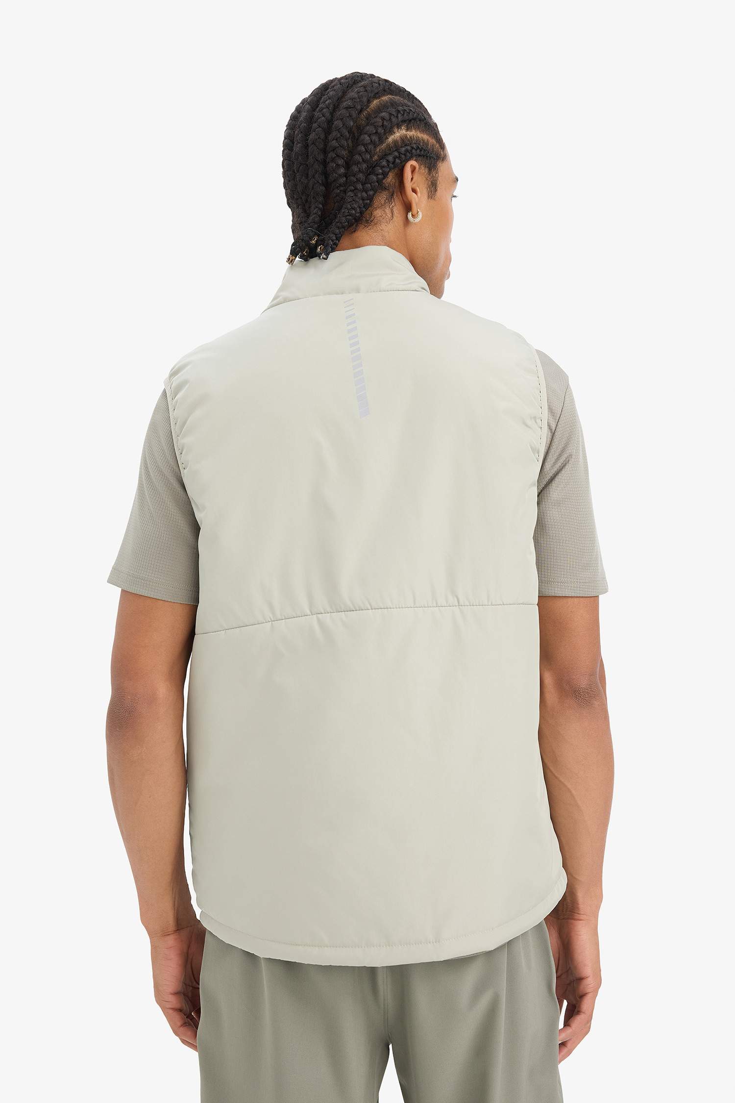 Su İtici Rüzgar Geçirmez Regular Fit Fermuarlı Cepli Yelek