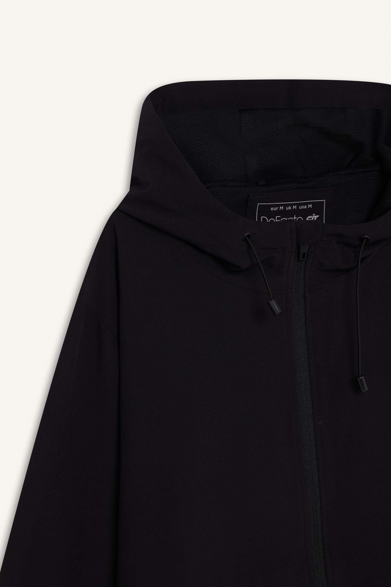 DeFactoFit Regular Fit Hooded Mesh Lined Zippered Jacket