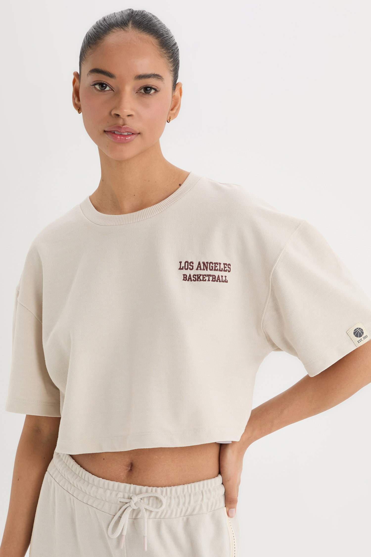 DeFactoFit Bisiklet Yaka Spor Baskılı Sporcu Pike Kısa Kollu Tişört