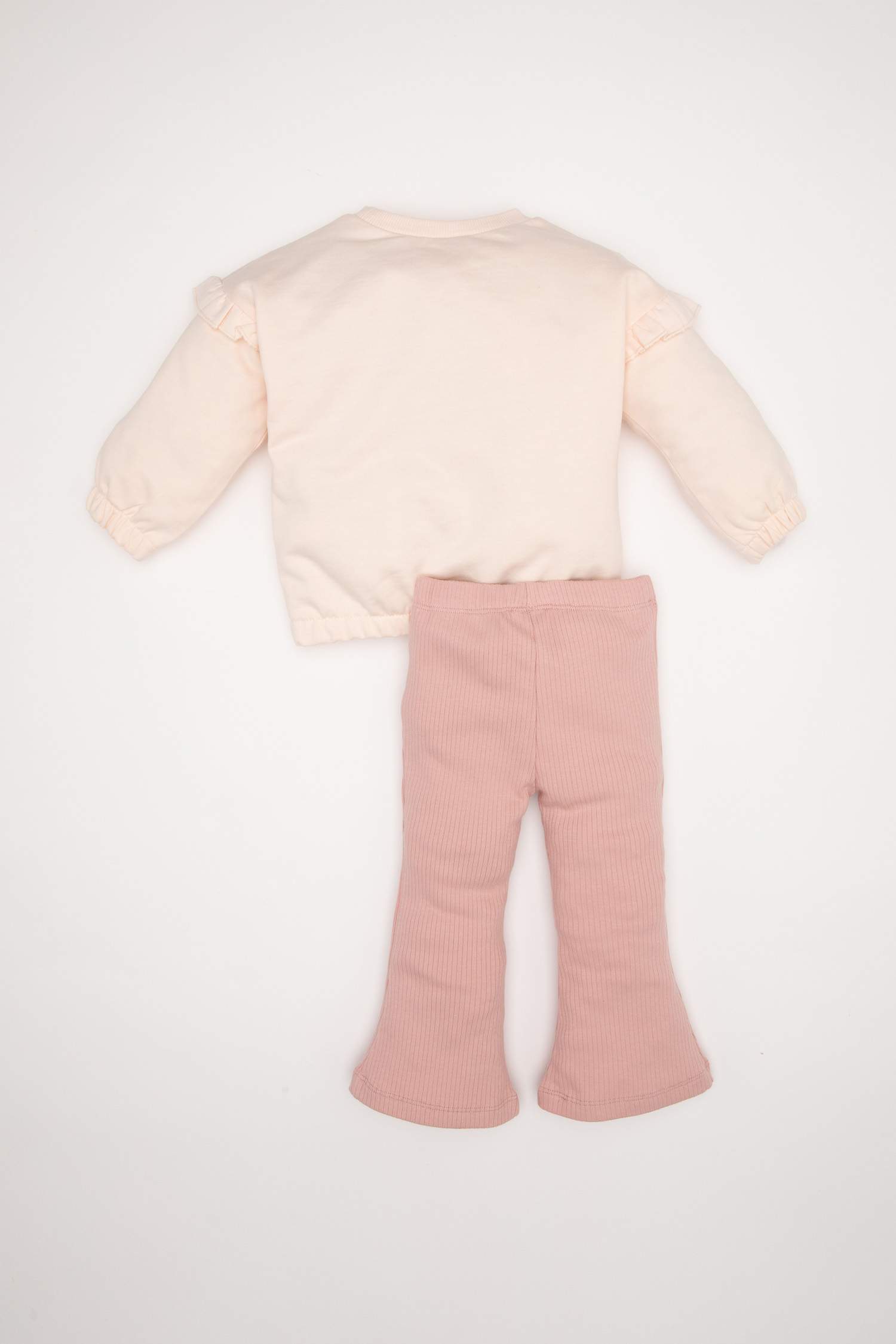 Kız Bebek Balerin Baskılı Sweatshirt Tayt 2'li Takım