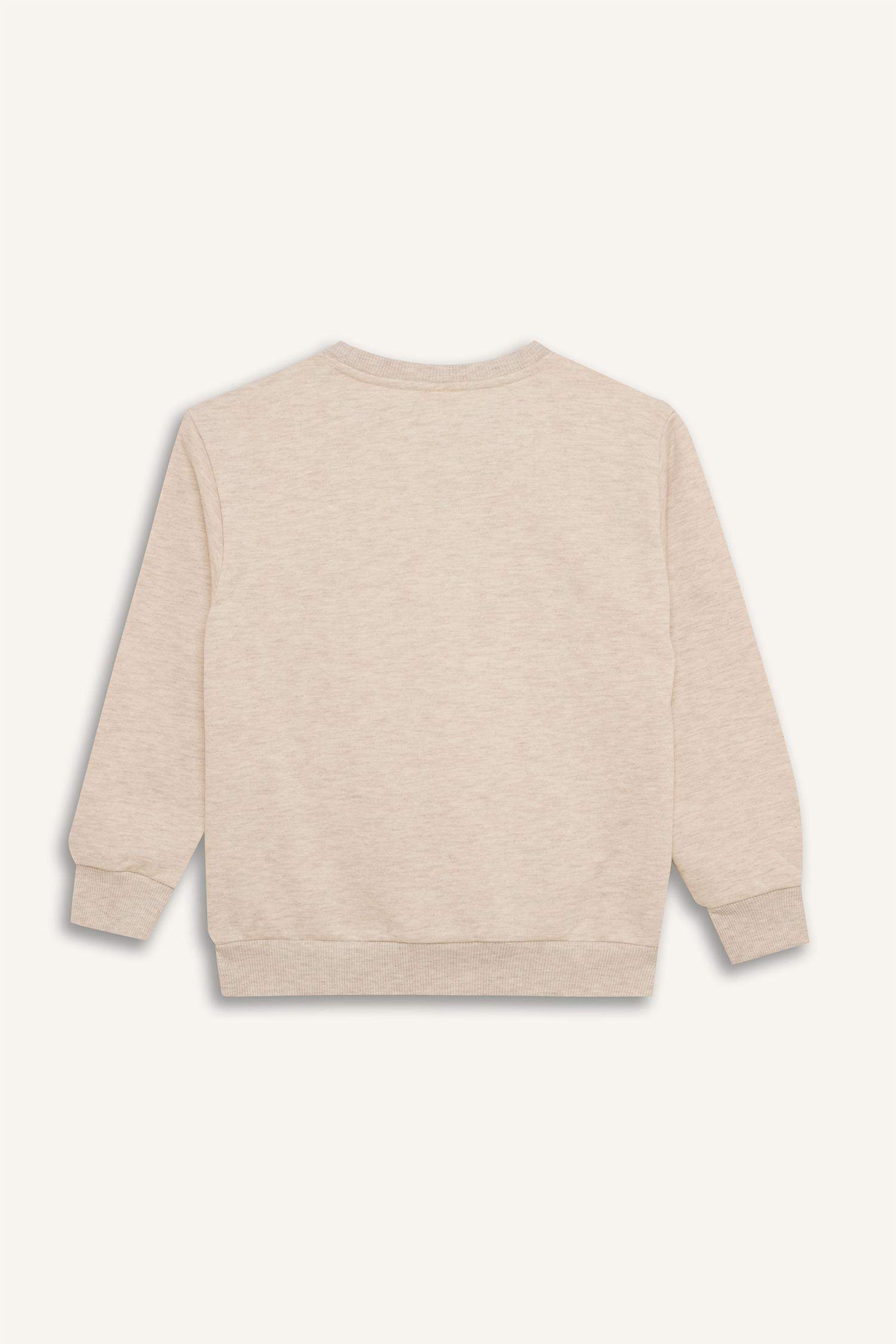 Erkek Çocuk Bisiklet Yaka Baskılı Sweatshirt