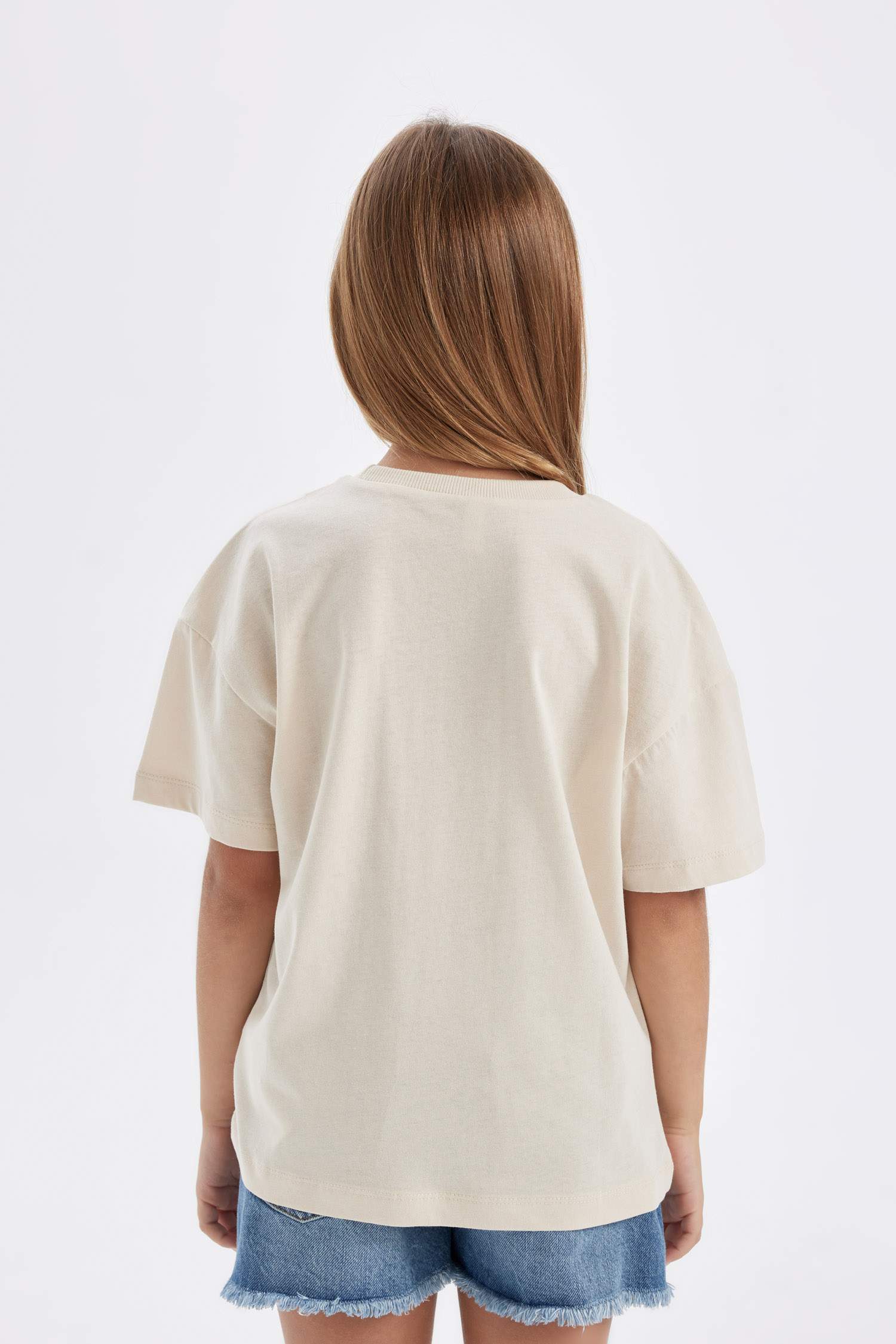 تيشيرت بناتي نص ردن قصة مريحة