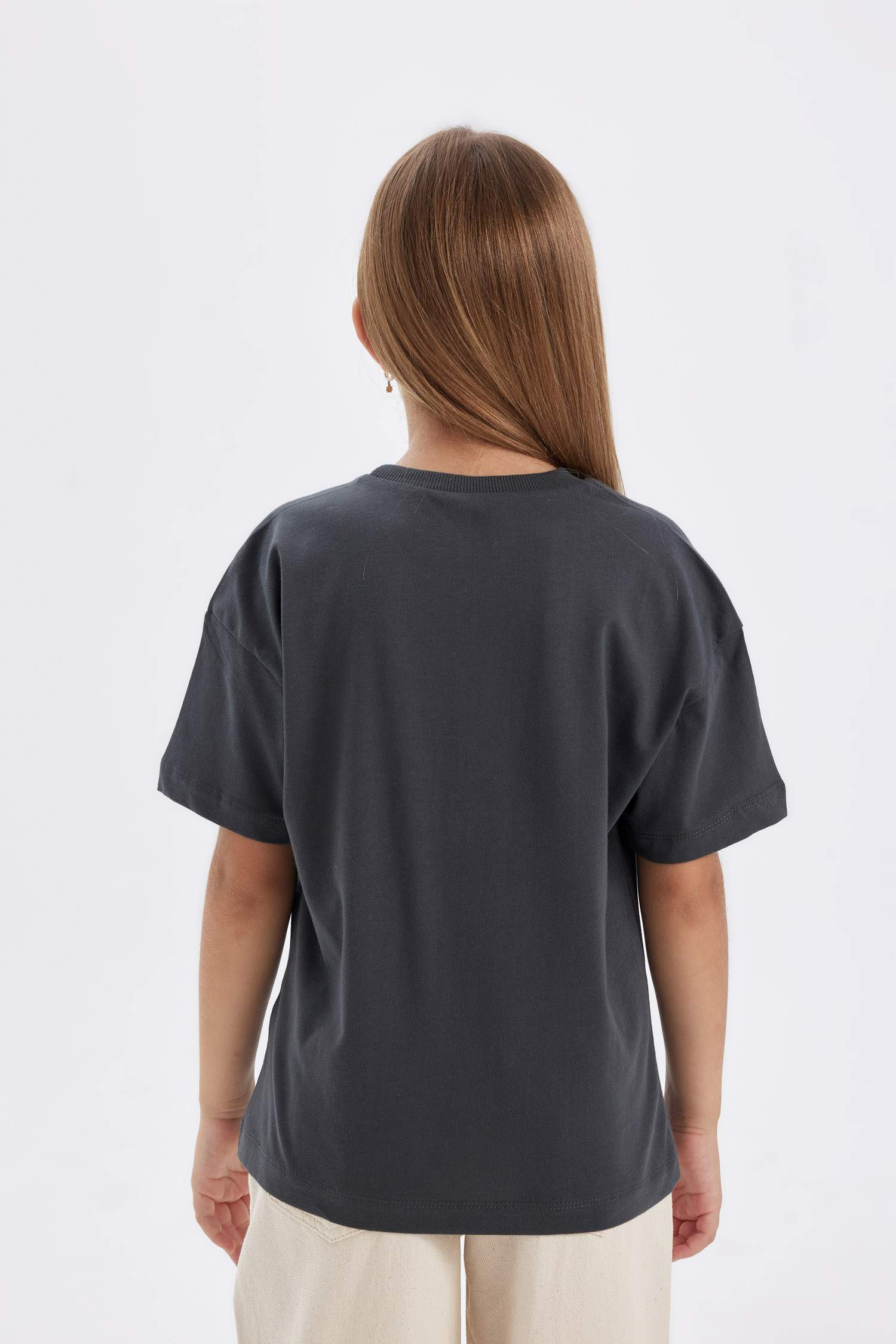 Girl Relax Fit Printed Short Sleeve T-Shirt