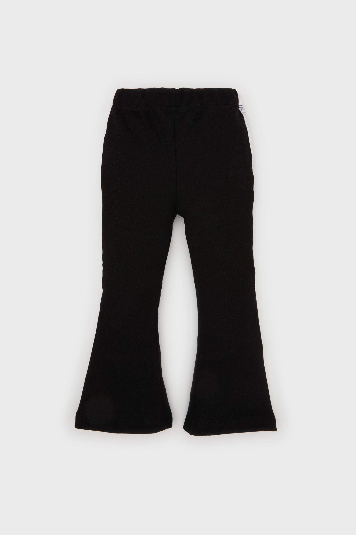 Kız Bebek Beli Lastikli İspanyol Paça Tayt