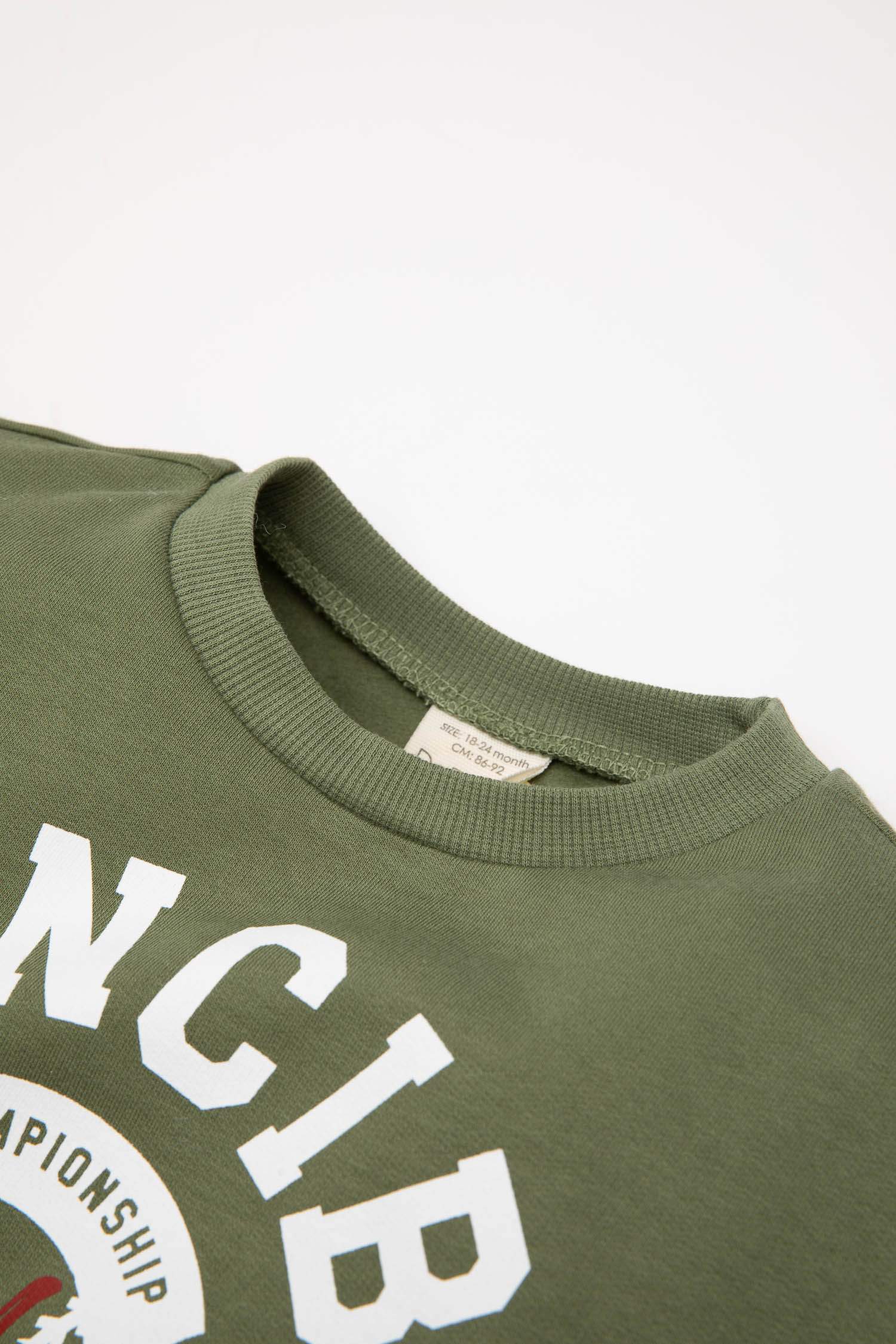 2'li Takım Baskılı Sweatshirt Eşofman Altı Erkek Bebek