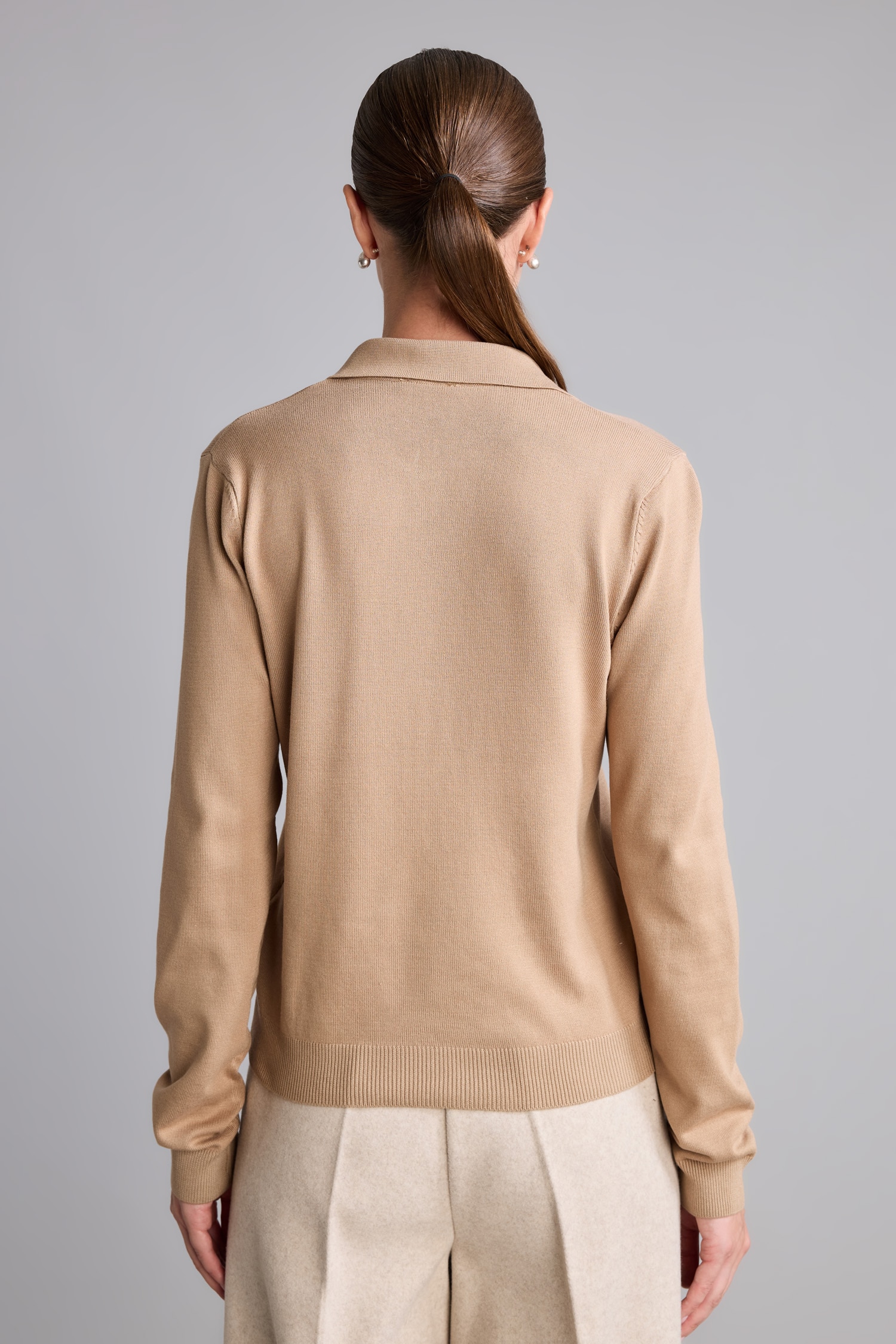 DeFacto Polo Yaka Basic Triko Kazak görsel 5