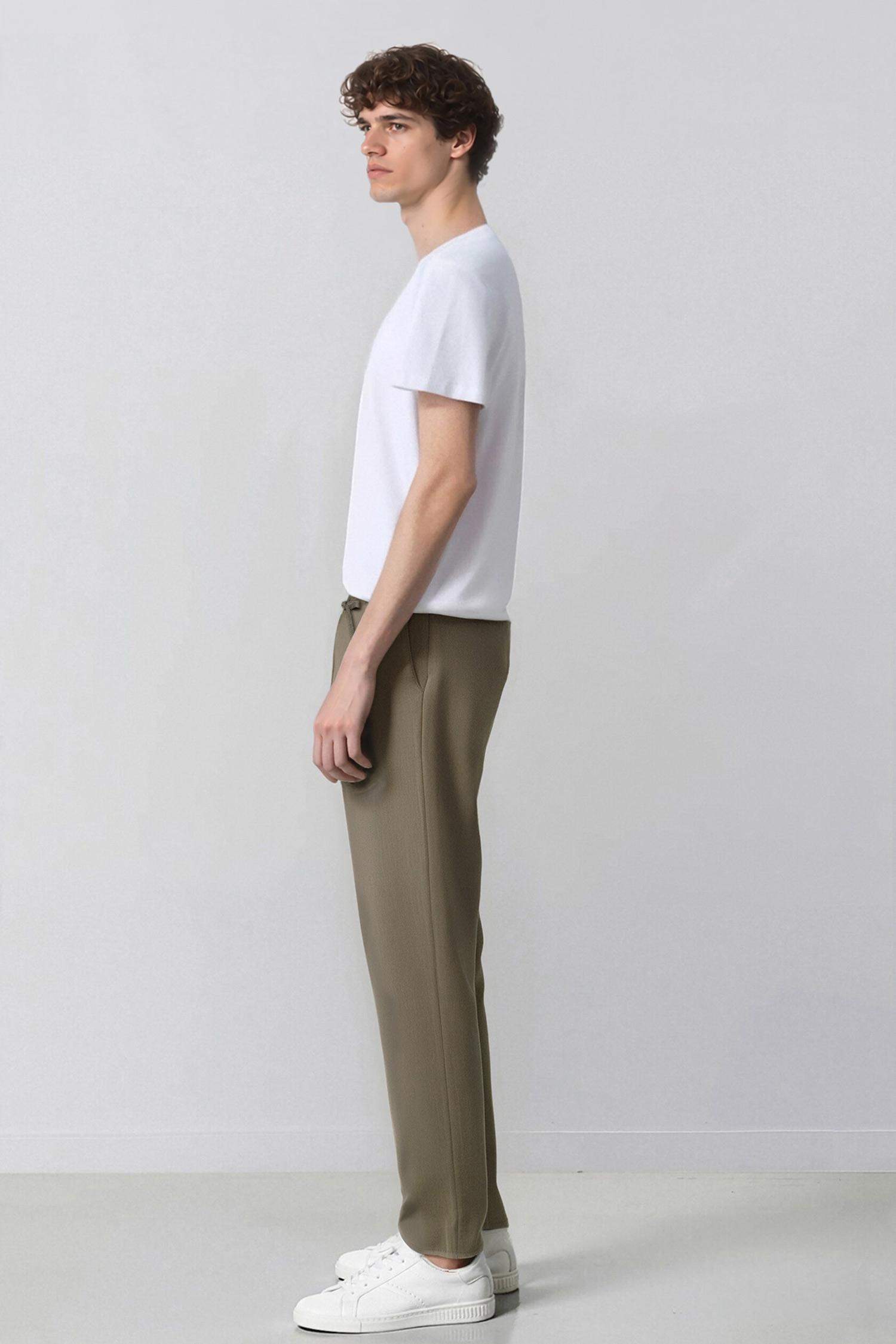 %100 Pamuk Relax Fit Rahat Kesim Yazlık Müslin Kısa Paça Pamuklu Jogger Pantolon