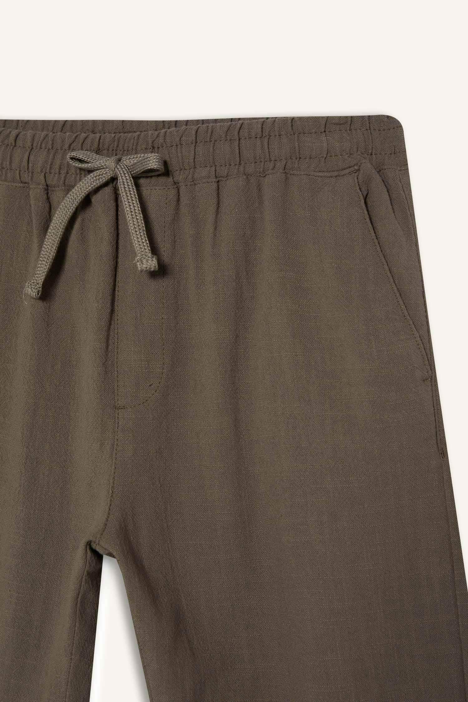 %100 Pamuk Relax Fit Rahat Kesim Yazlık Müslin Kısa Paça Pamuklu Jogger Pantolon