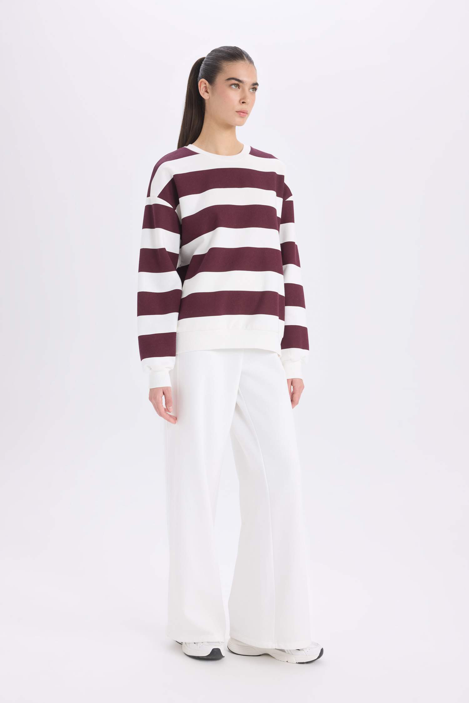 Standart Fit Jogger Kalın Kışlık Eşofman Altı Basic Düz Beli Lastikli Geniş Paça Uzun Boy