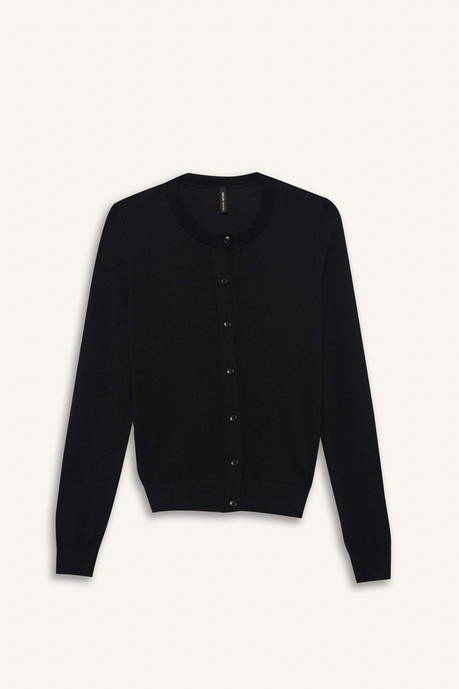 Regular Fit Crew Neck Basic Knitwear Cardigan