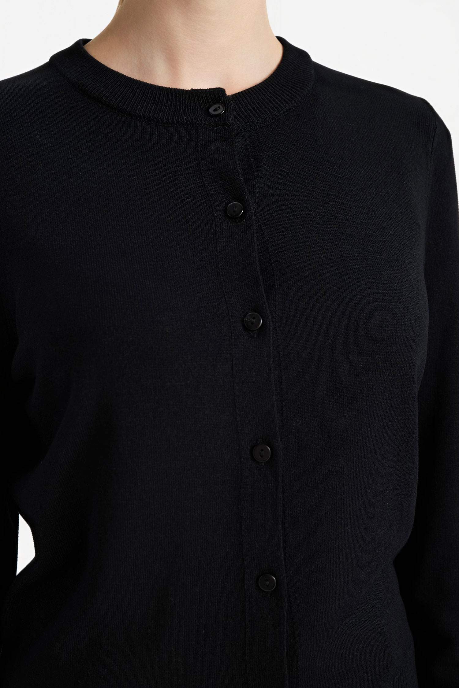 Regular Fit Crew Neck Cardigan